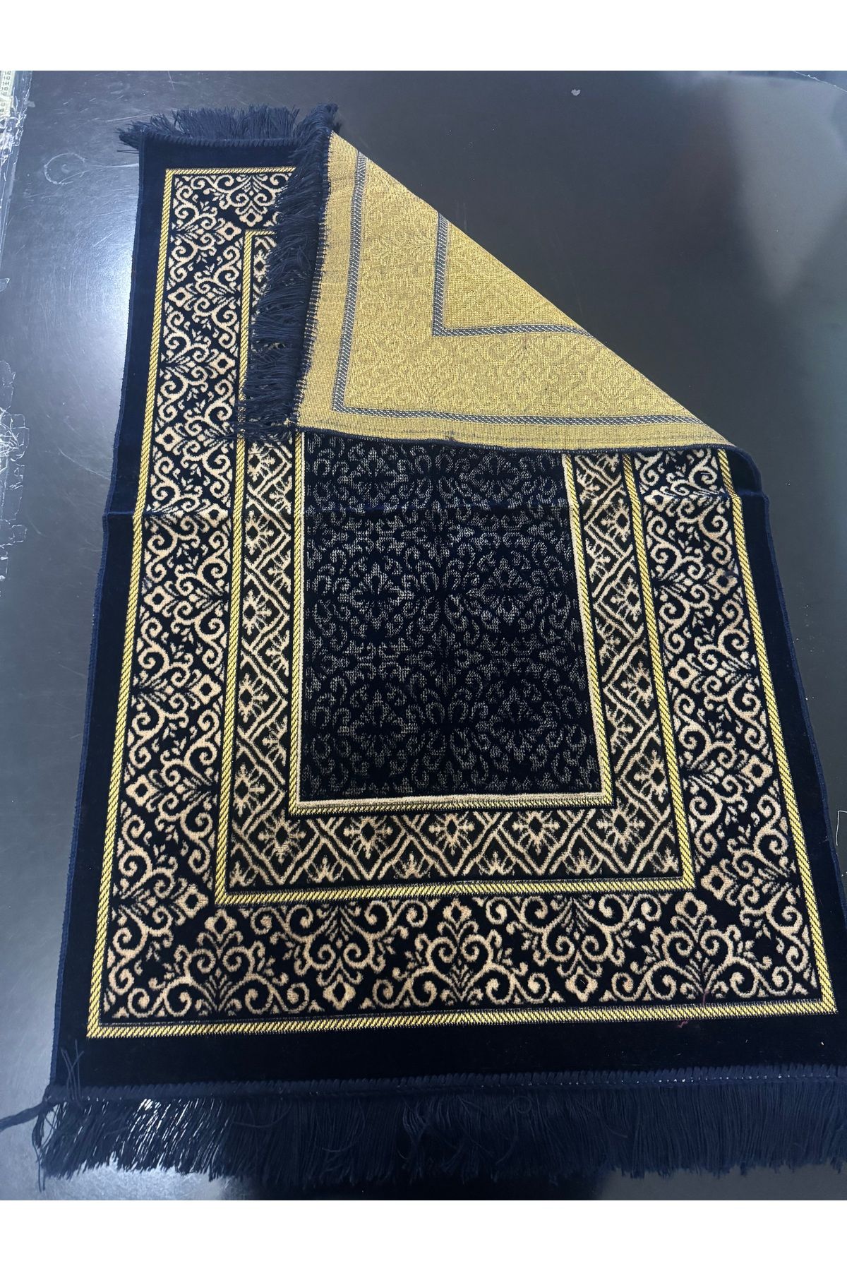 YILDIRIMCEYİZ-Velvet Şipinger Prayer Rug Hajj and Umrah Gift Prayer 2