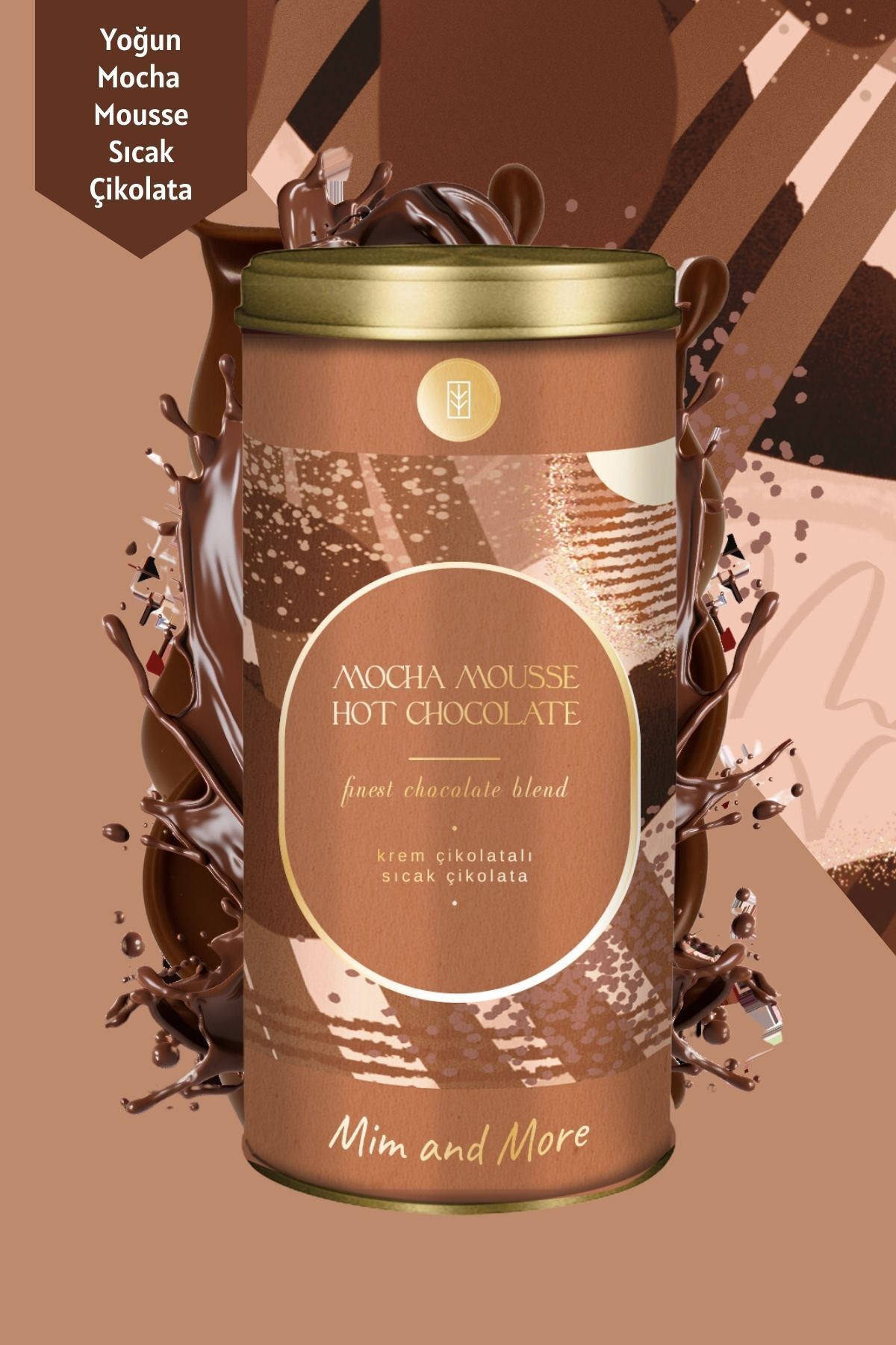 Mim and More Mocha Mousse Hot Chocolate - Krem Çikolatalı Sıcak Çikolata, Tin, 200 Gr