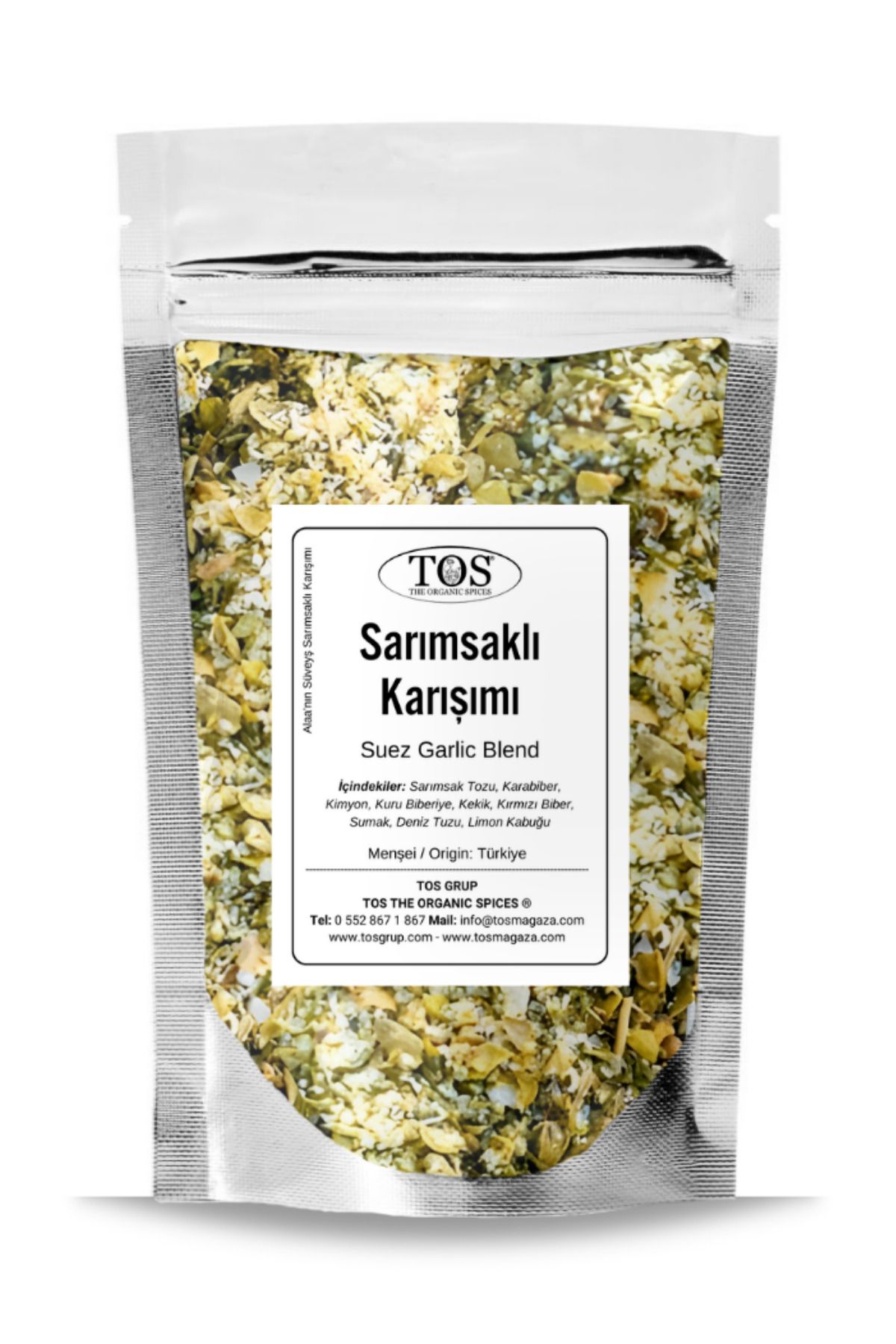 TOS The Organic Spices Alaa'nın Süveyş Sarımsaklı Karışımı 100 gr Alaa's Suez Garlic Blend