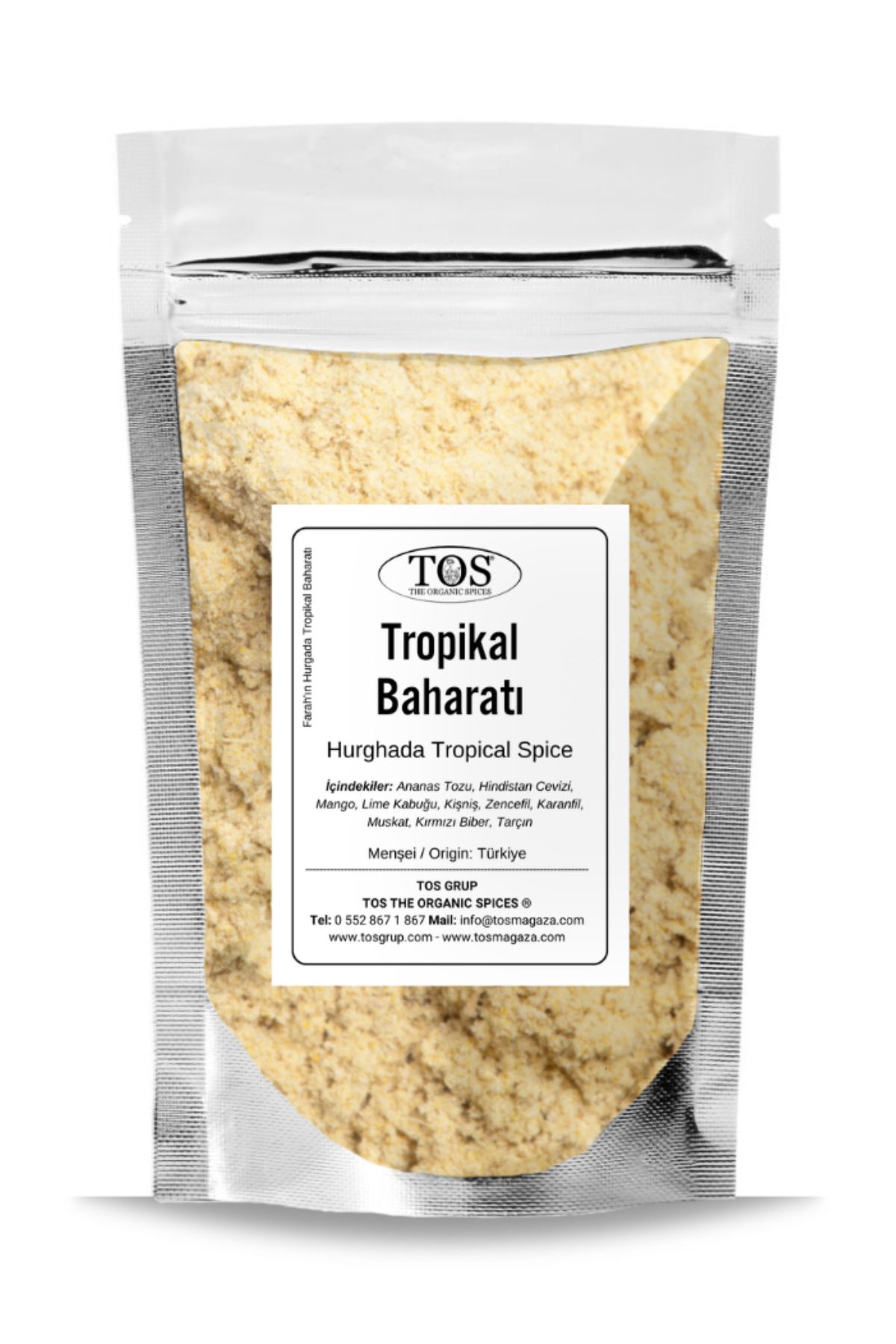 TOS The Organic Spices Farah'ın Hurgada Tropikal Baharatı 100 gr Farah's Hurghada Tropical Spice