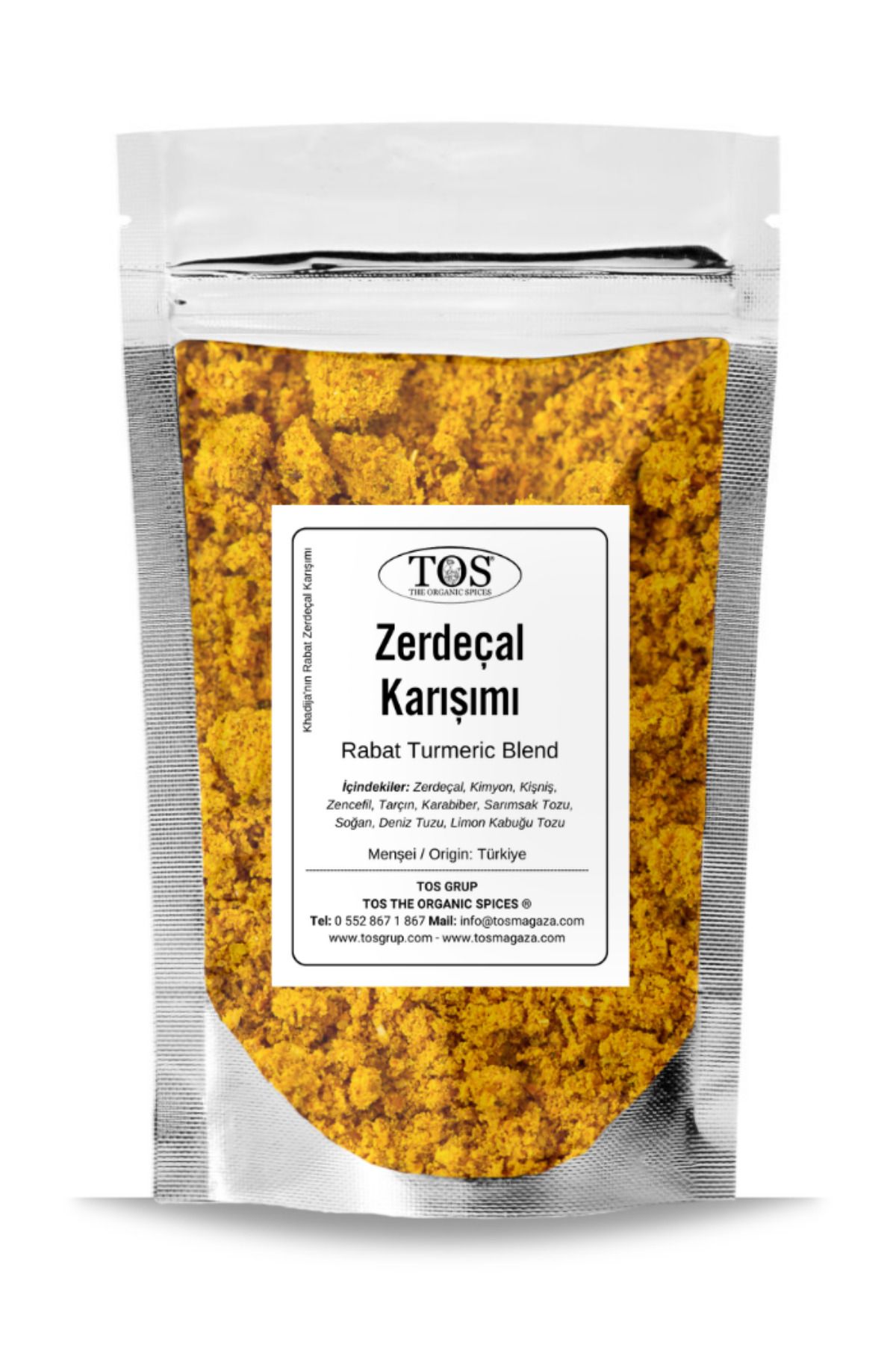 TOS The Organic Spices Khadija'nın Rabat Zerdeçal Karışımı 100 gr Khadija's Rabat Turmeric Blend