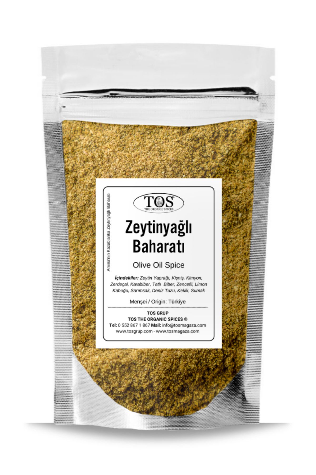 TOS The Organic Spices Amina'nın Kazablanka Zeytinyağlı Baharatı 500 gr Amina's Casablanca Olive Oil Spice