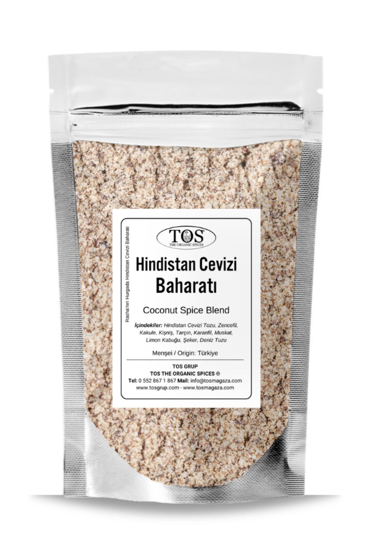 TOS The Organic Spices Rasha'nın Hurgada Hindistan Cevizi Baharatı 250 gr Rasha's Hurghada Coconut Spice