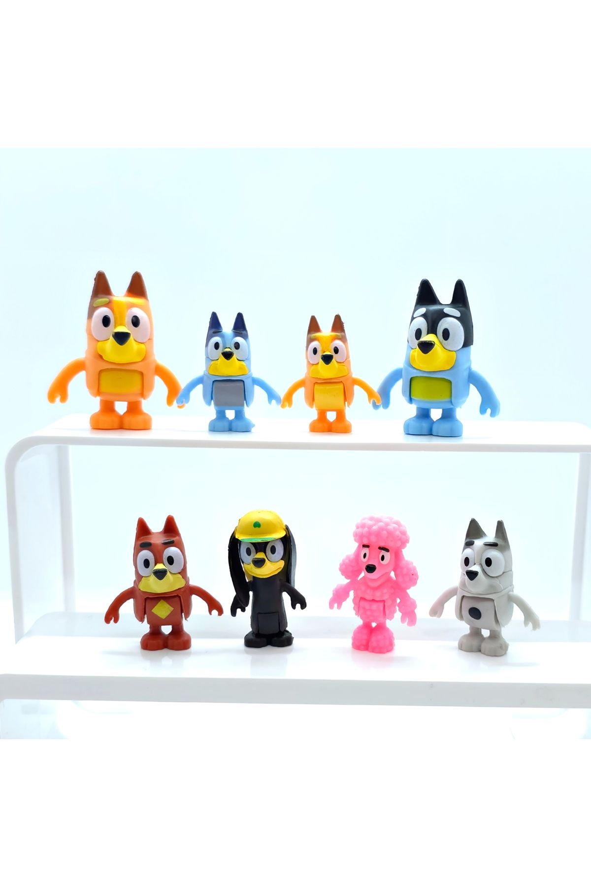 DEK-Bluey Set of 8 Figures - Bluey, Bingo, Bandit, Chilli, Muffin, Socks, Coco and Lucky 2