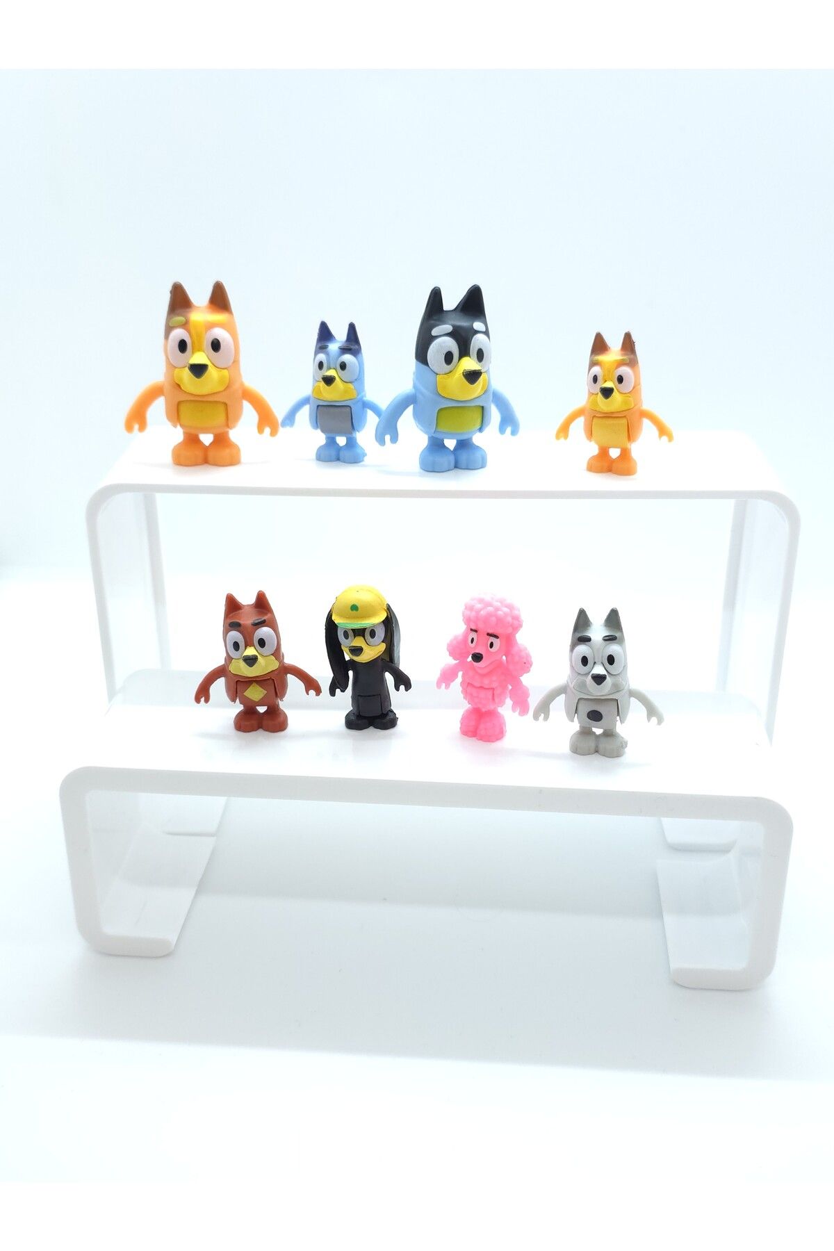 DEK-Bluey Set of 8 Figures - Bluey, Bingo, Bandit, Chilli, Muffin, Socks, Coco and Lucky 5