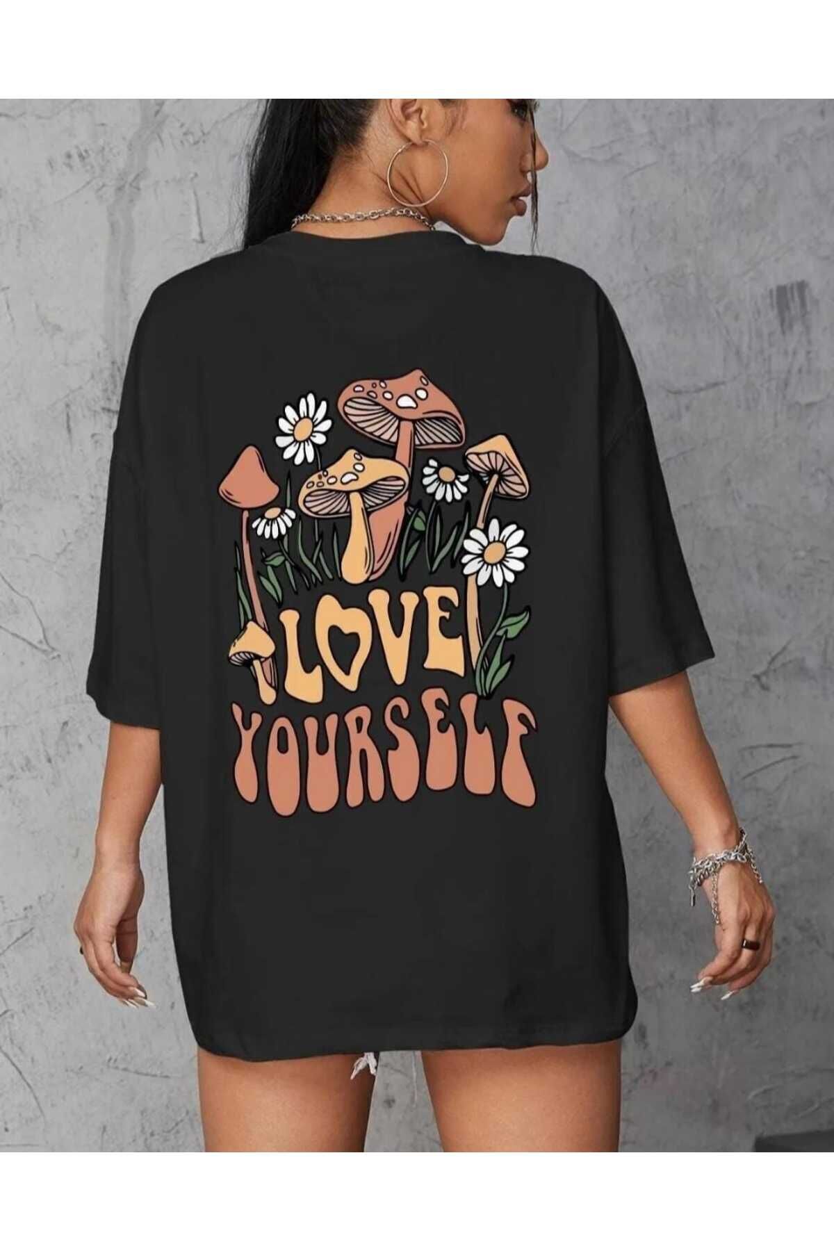 KOZİA OUTDOORS malkoçbey love yourself baskılı t-şhirt