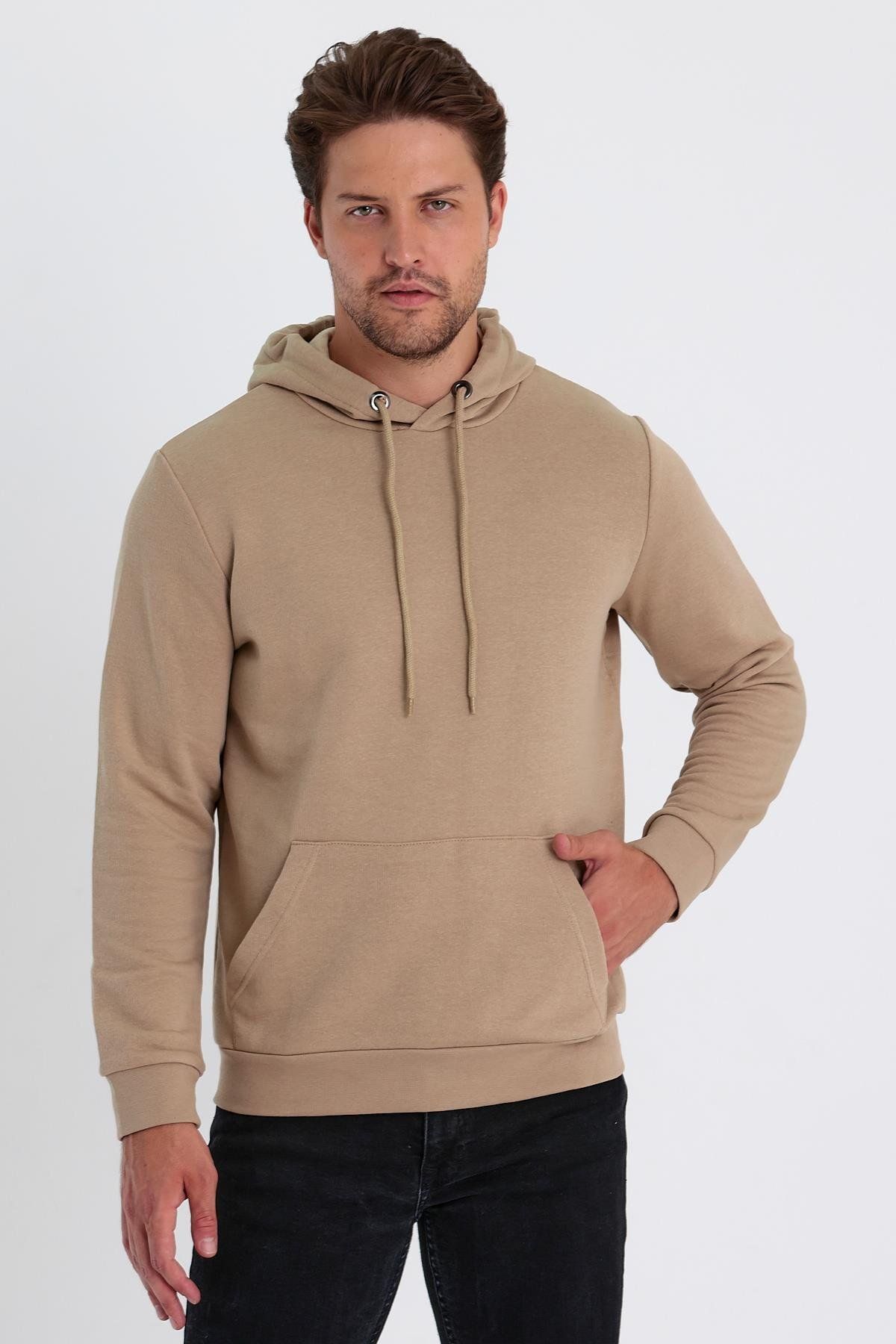 Cavla Collection ERKEK SIFIR YAKA 3 İPLİK ŞARDONSUZ SWEAT