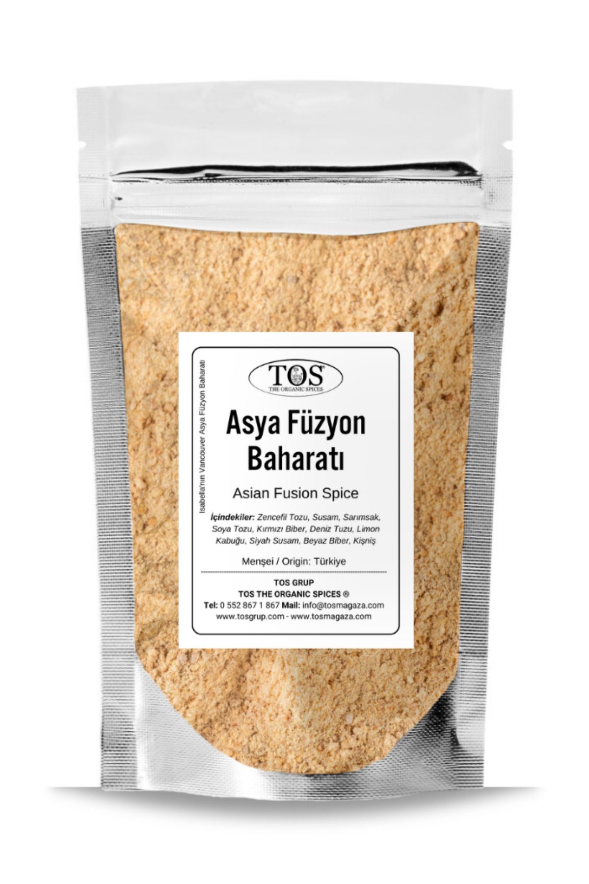 TOS The Organic Spices Isabella'nın Vancouver Asya Füzyon Baharatı 250 gr Isabella's Vancouver Asian Fusion Spice