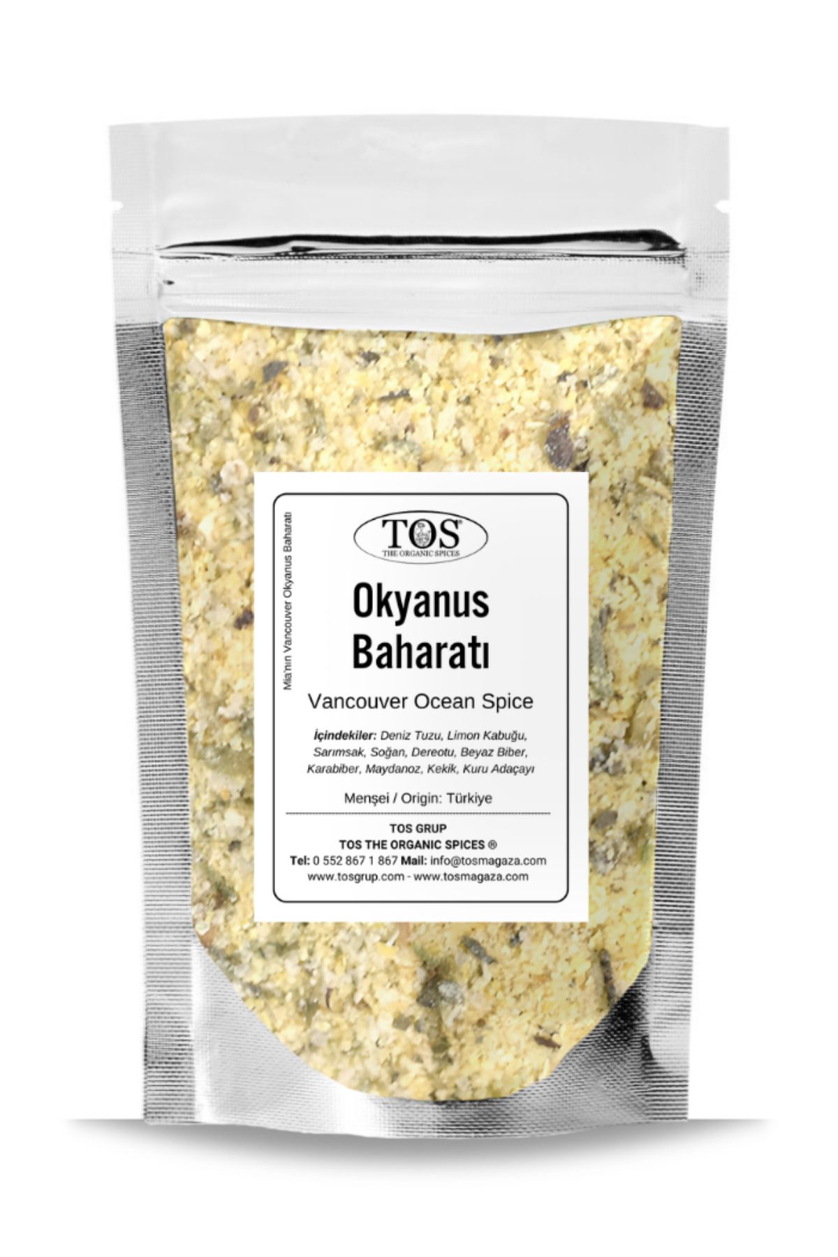 TOS The Organic Spices Mia'nın Vancouver Okyanus Baharatı 500 gr Mia's Vancouver Ocean Spice