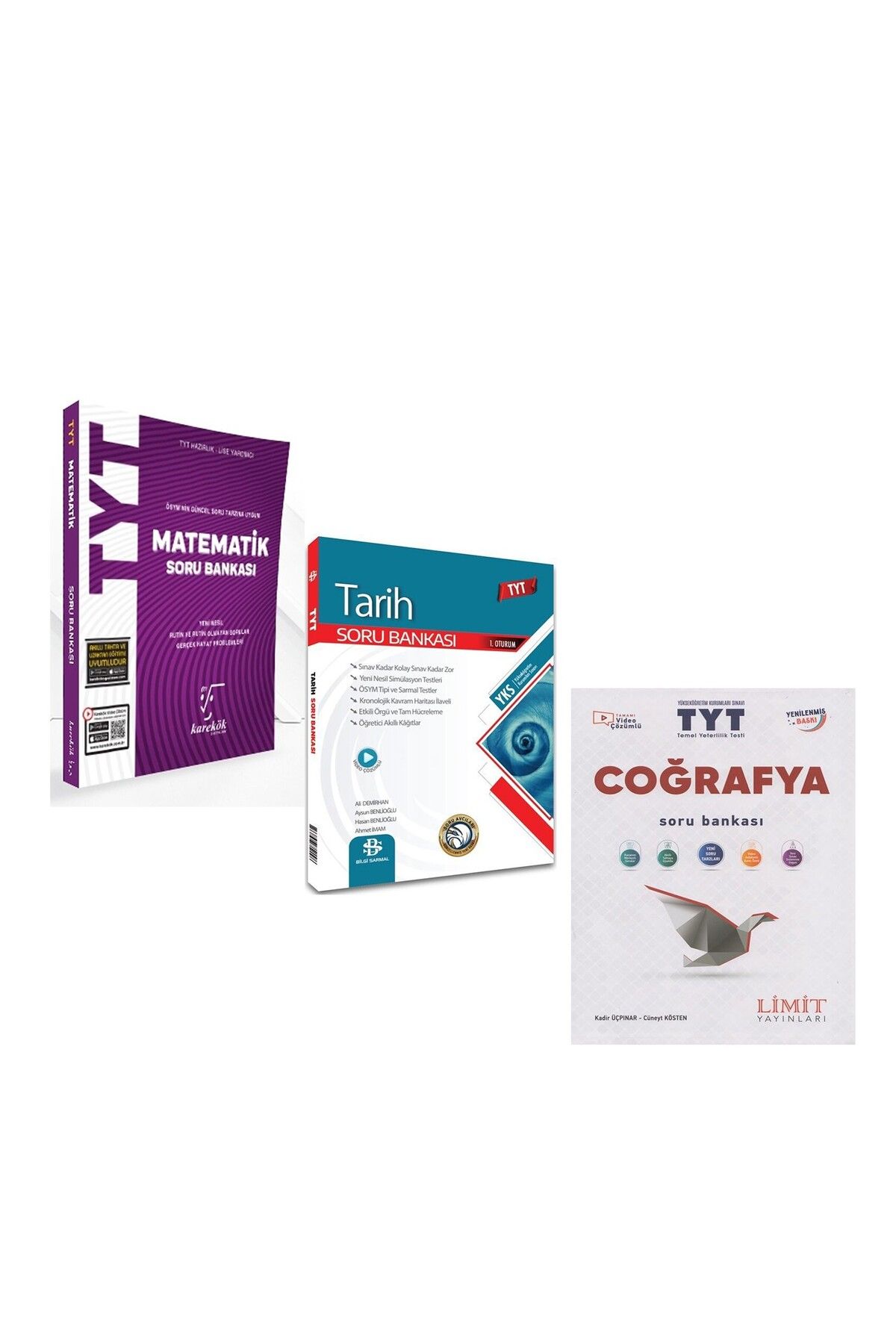 Ankara Kitap Merkezi TYT Bilgi Sarmal Tarih Limit Coğrafya ve Karekök Matematik Soru Bankası Seti 3 Kitap