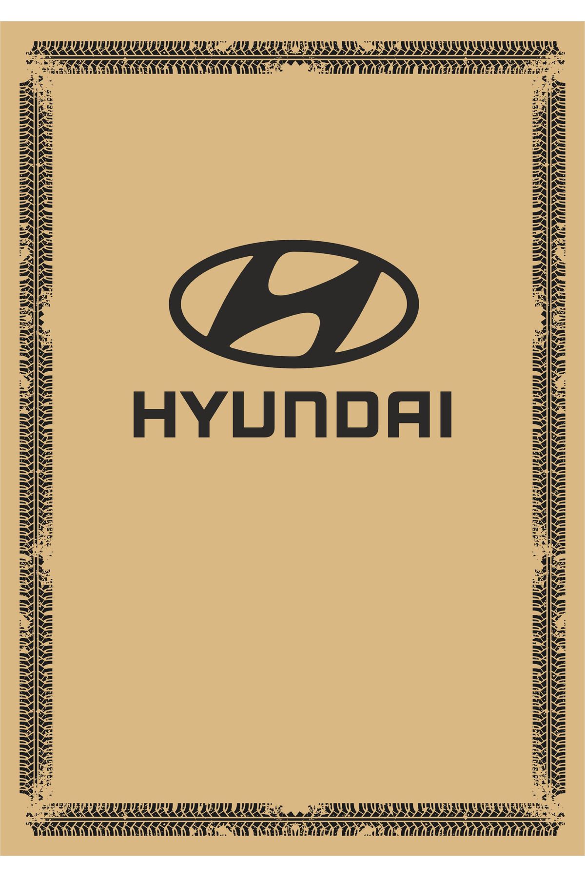 Universal Paspas Kağıdı Hyundai Logolu 100 Ad. 35X50 cm