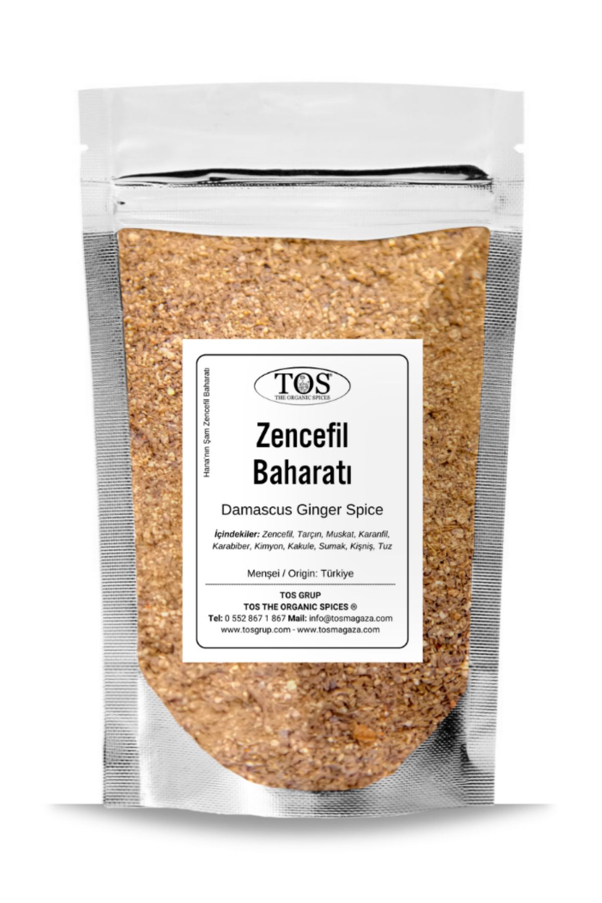 TOS The Organic Spices Hana'nın Şam Zencefil Baharatı 100 gr Hana's Damascus Ginger Spice