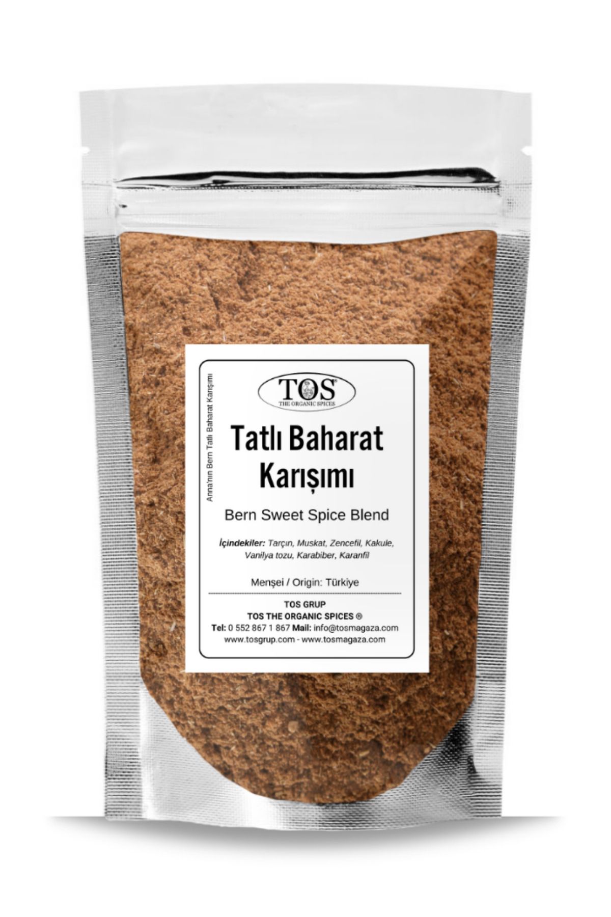 TOS The Organic Spices Anna'nın Bern Tatlı Baharat Karışımı 100 gr Anna's Bern Sweet Spice Blend