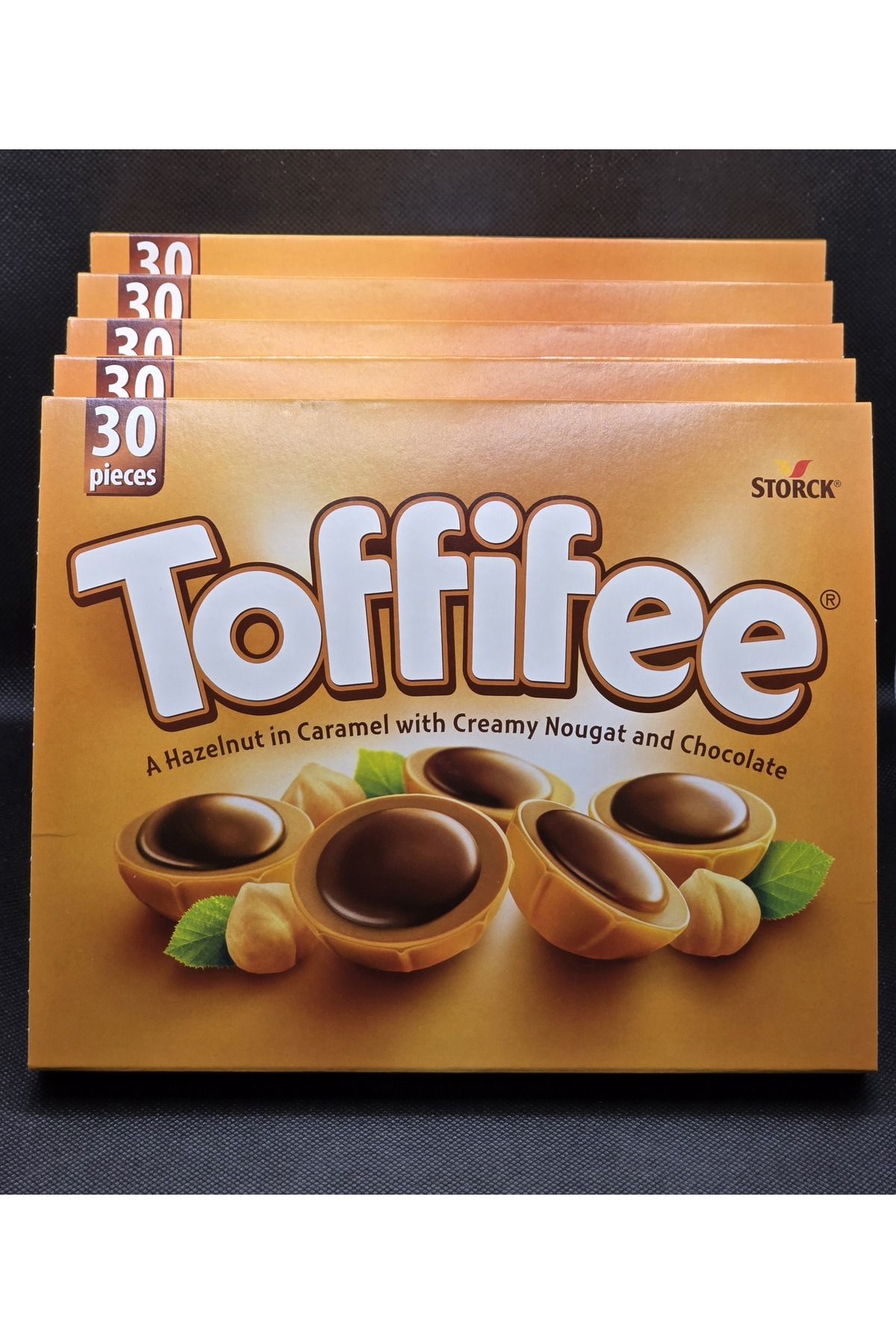 Toffifee 5×Toffifee karamel dolgulu fındıklı sütlü çikolata 250 gr.(30'lu kutu)