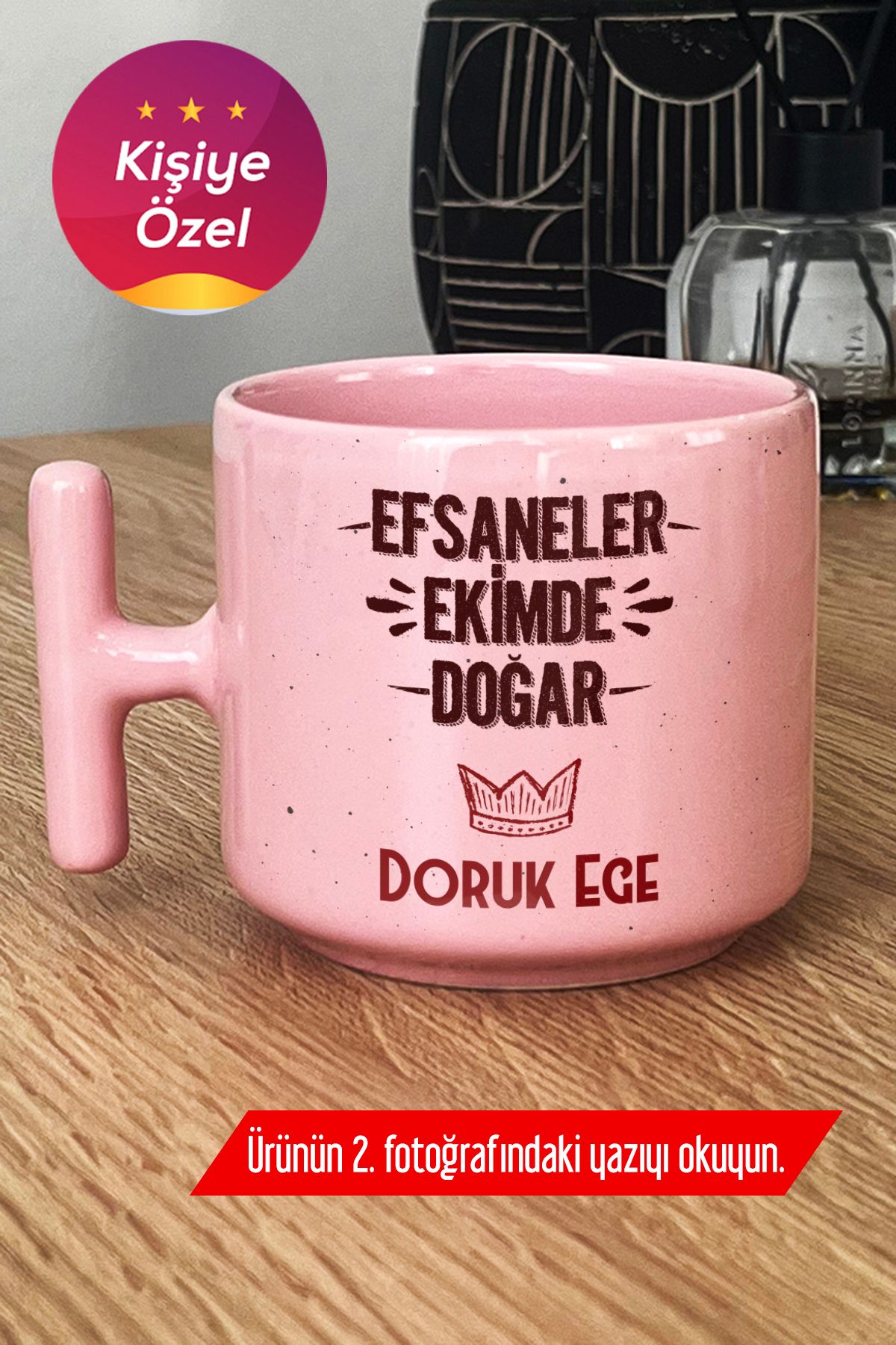 Hedizu Kişiye Özel Efsaneler Ekimde Doğar Pastel T Kulplu Kupa Bardak Pembe Doğum Günü Hediyesi B2T N1B