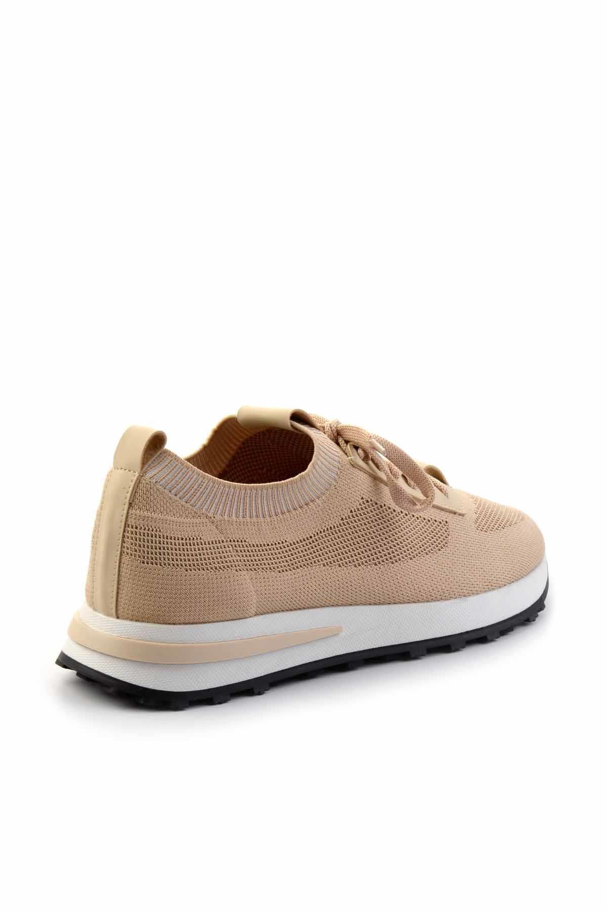 Bambi-Beige Knitwear Men's Sneakers E 01673900082 4