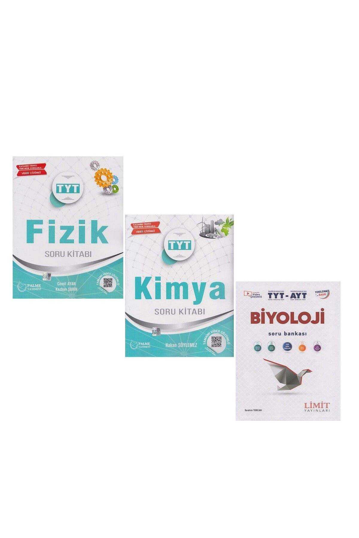 Ankara Kitap Merkezi Palme TYT Fizik ve Kimya Limit TYT AYT Biyoloji Soru Bankası 3 Kitap Set