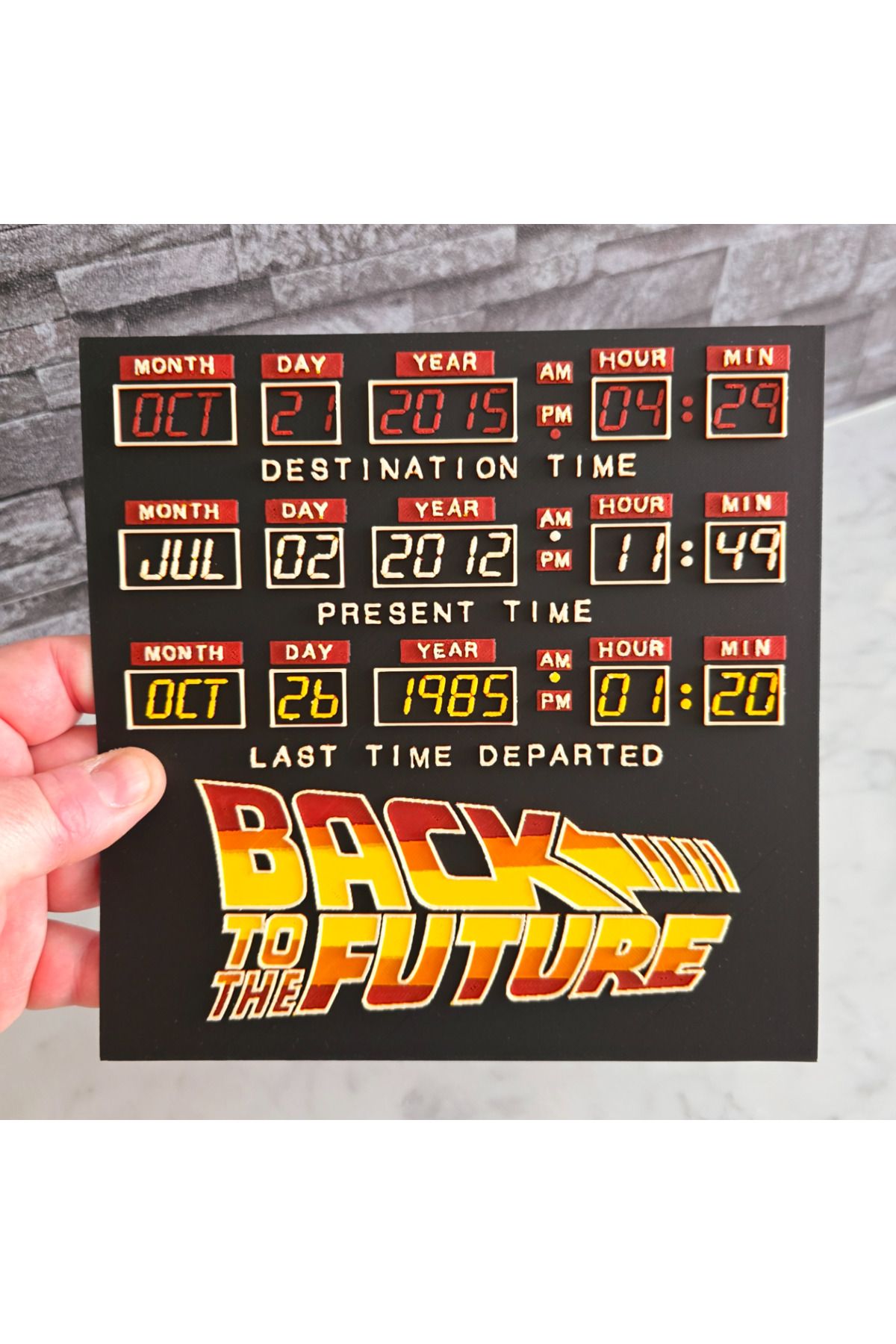 Filament Hueforge Back to the Future – 4 Renkli Özel Tasarım 3D Baskı