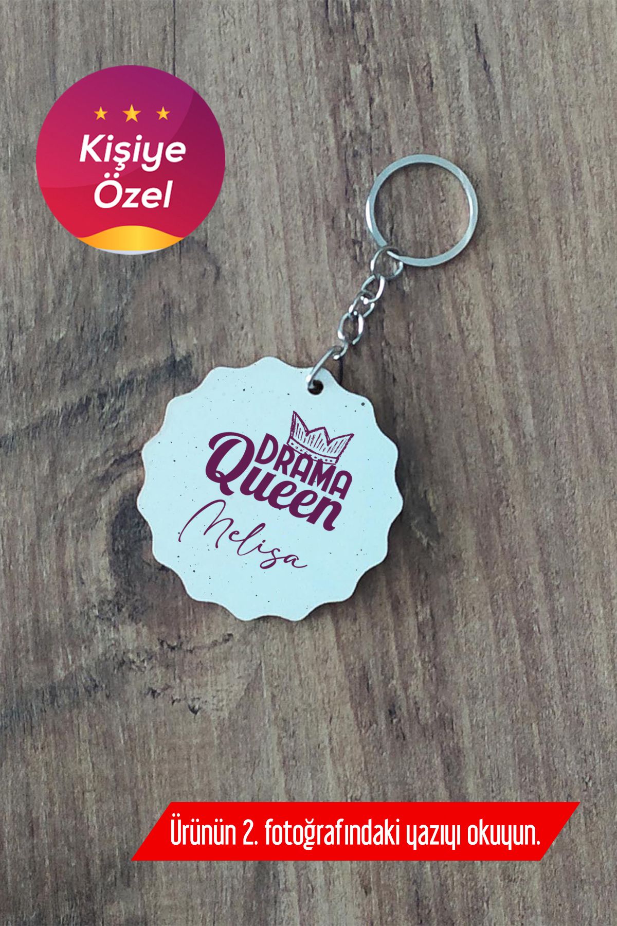 Hedizu Kişiye Özel Drama Queen Anahtarlık Doğum Günü Hediyesi