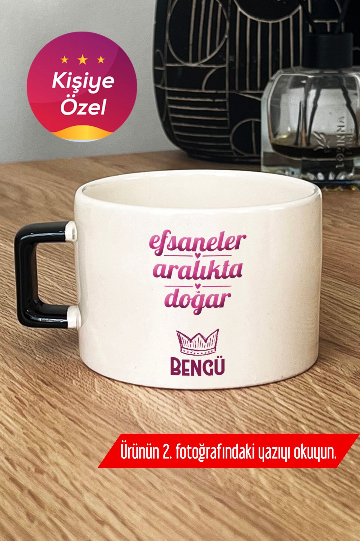 Hedizu Kişiye Özel Yay Oğlak Burcu Lüks Fincan Siyah Doğum Günü Hediyesi H4Z Y2R