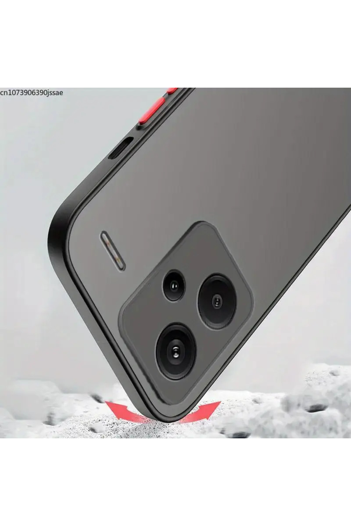 Rivor-Case for Xiaomi Redmi Note 13 Pro Plus 5g Frosted Edges with Camera Protection Color Matte Hard Cover 3