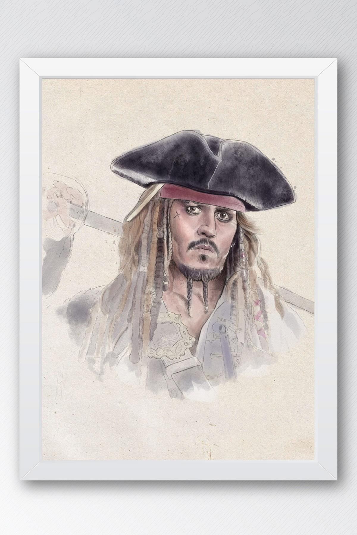 Saturn Karayip Korsanları Çerçeveli Tablo - Jack Sparrow Film Posteri Tablo