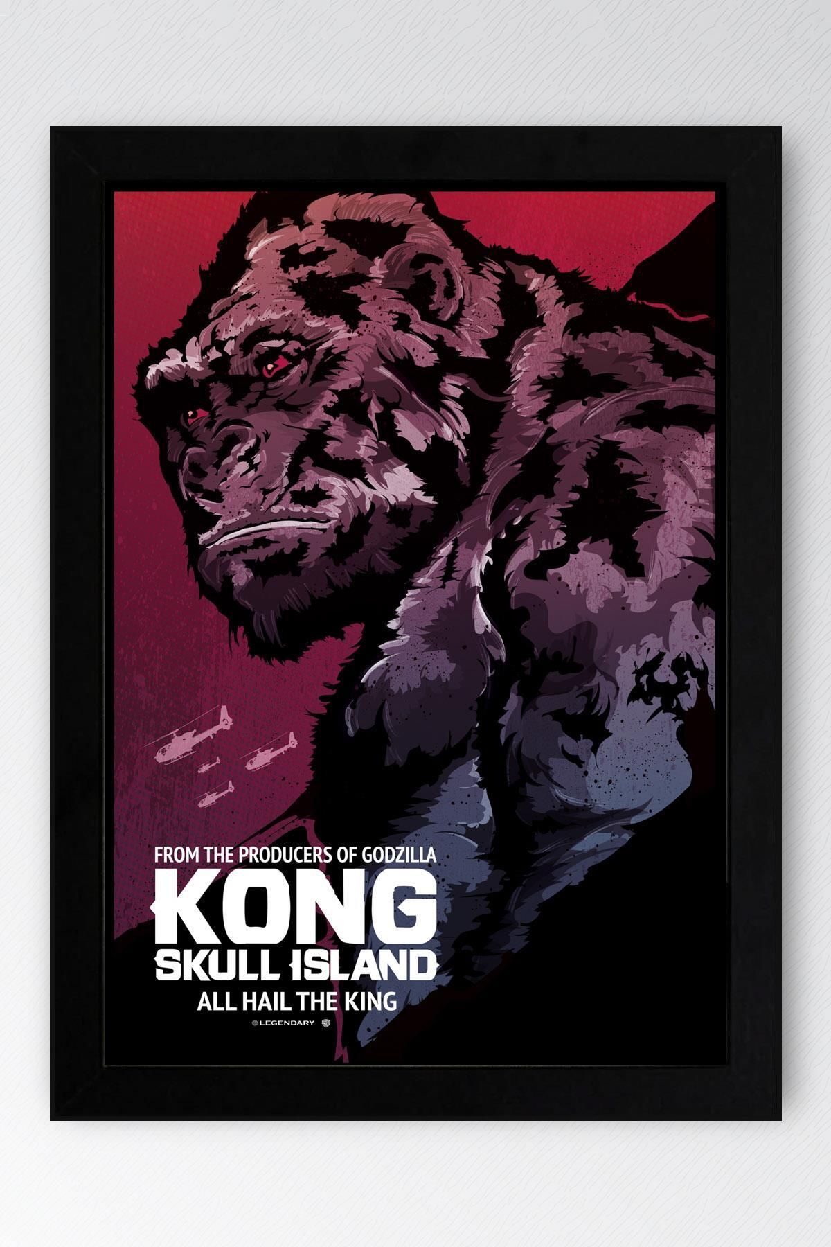 Saturn Kong Skull Island Çerçeveli Tablo - Kafatası Adası Film Posteri Tablo