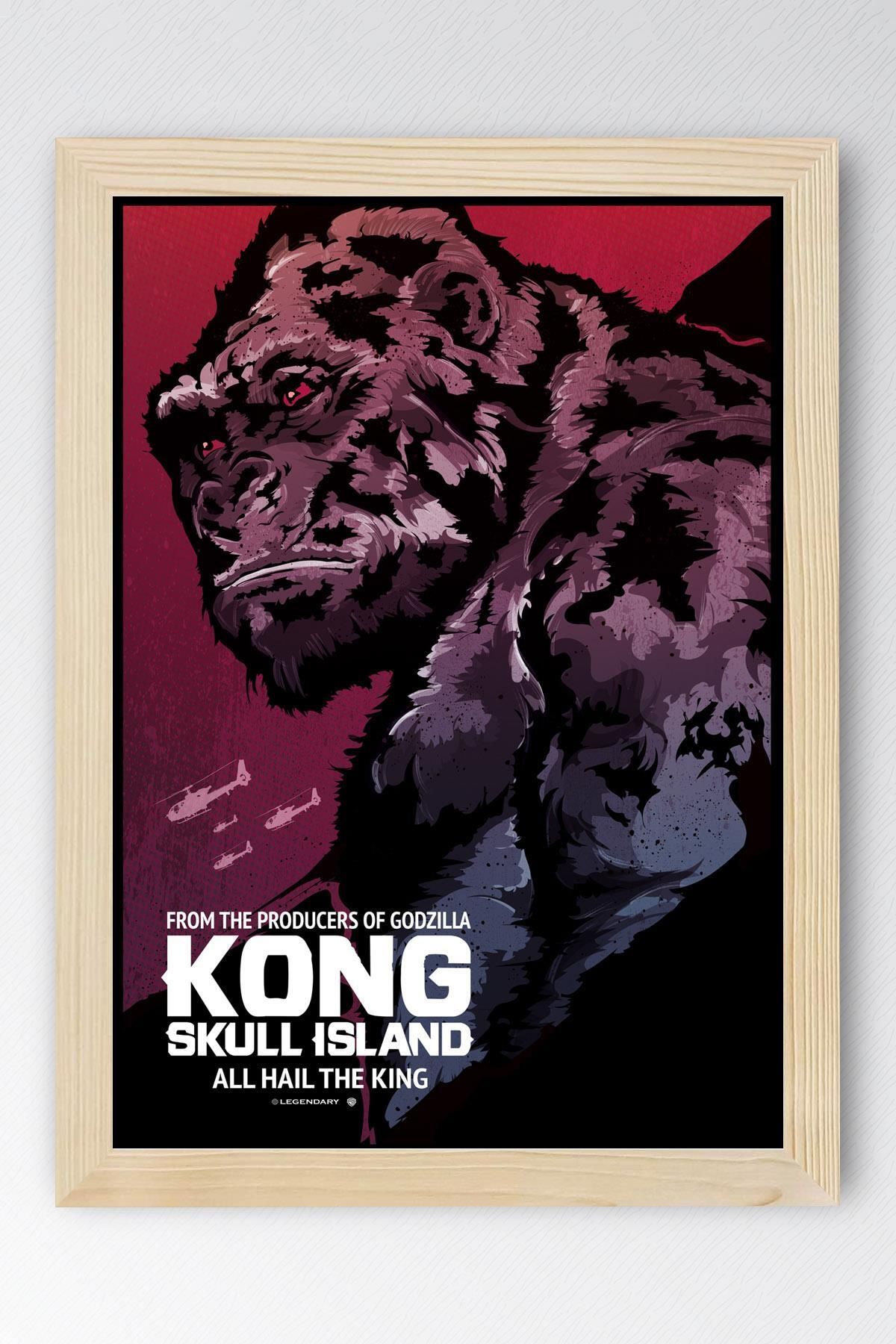 Saturn Kong Skull Island Çerçeveli Tablo - Kafatası Adası Film Posteri Tablo