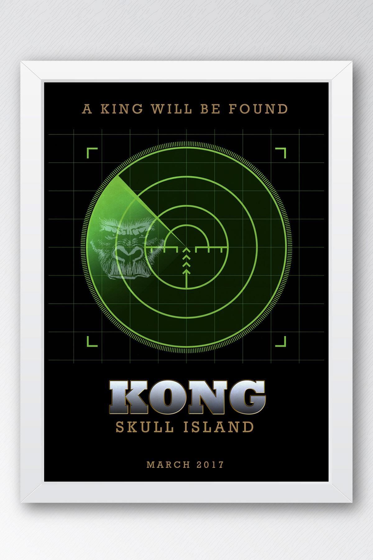 Saturn Kong Skull Island Çerçeveli Tablo - Kafatası Adası Film Posteri Tablo