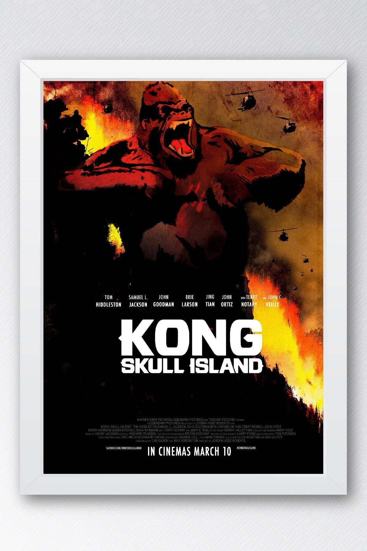 Saturn Kong Skull Island Çerçeveli Tablo - Kafatası Adası Film Posteri Tablo