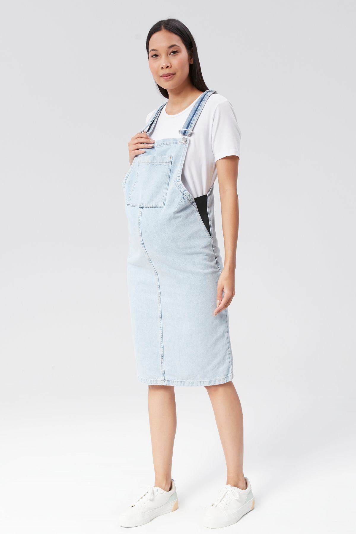 LYN MAMA-Johana Denim Jile Dress Snow Wash Light Blue 3