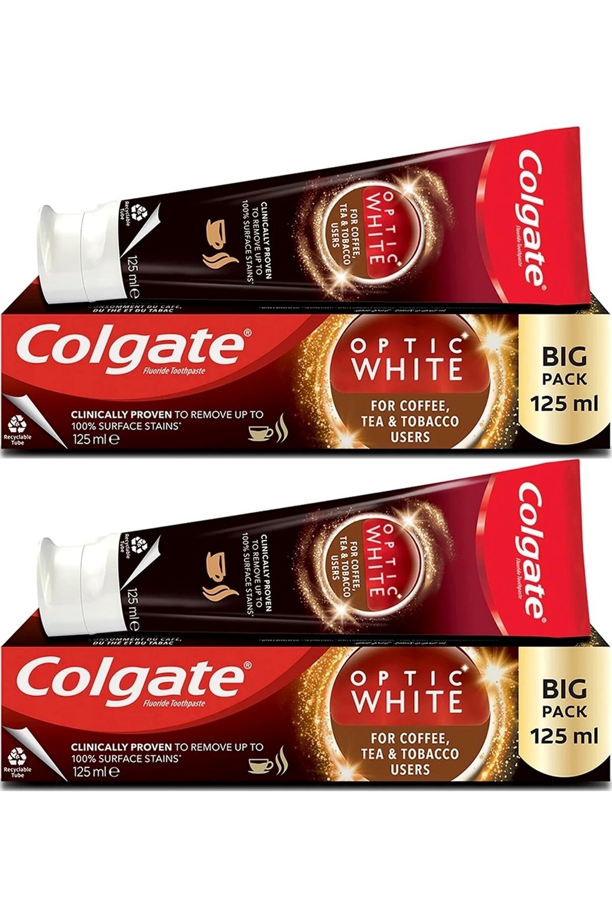 Colgate Diş Macunu Optic White 125ML Çay-Kahve-Sigara (2 Li Set)