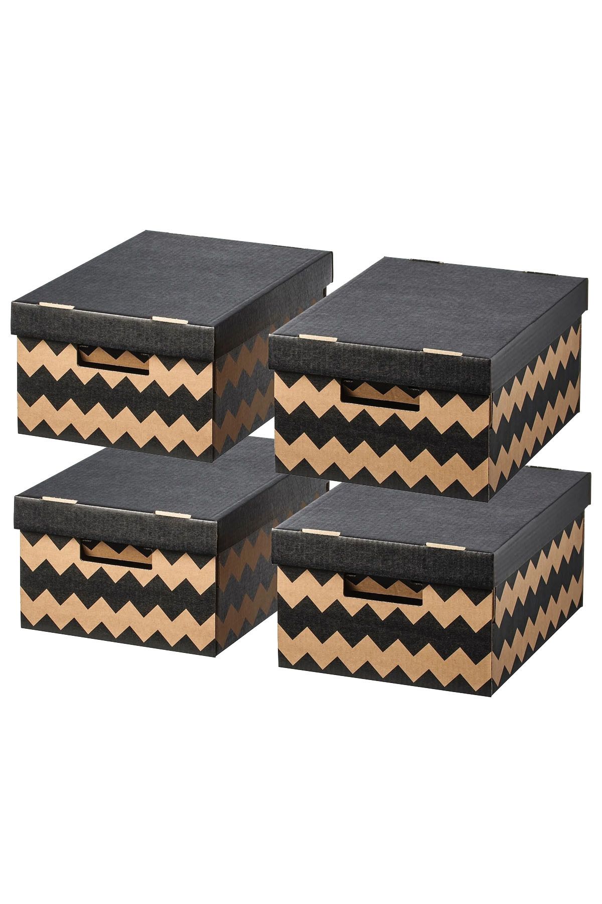 Binbirreyon-Covered Storage Box Set 4 Piece Set Archive Pantry Box Dd017 2