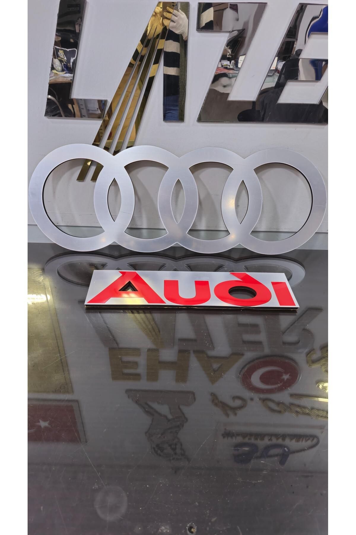 EHA LAZER Audi araba logo duvar dekor