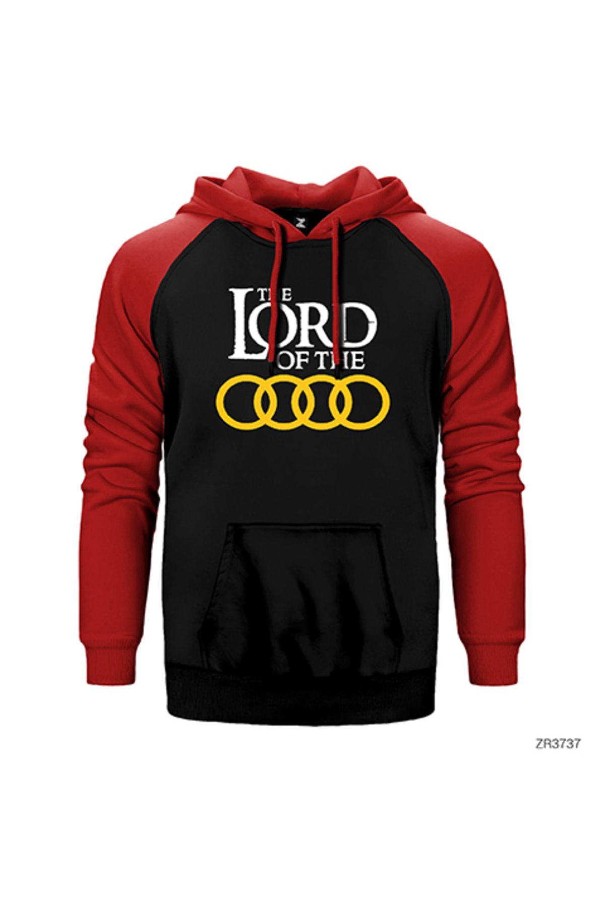 Z zepplin Lord Of The Audi Kırmızı Renk Reglan Kol Kapşonlu Sweatshirt