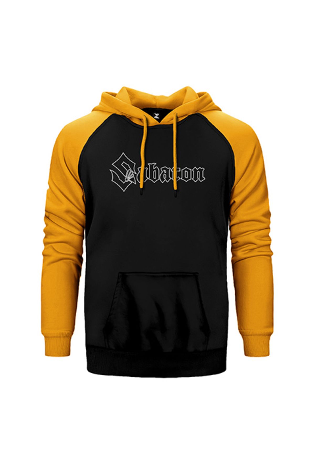 Z zepplin Sabaton Logo Vector Sarı Renk Reglan Kol Kapşonlu Sweatshirt