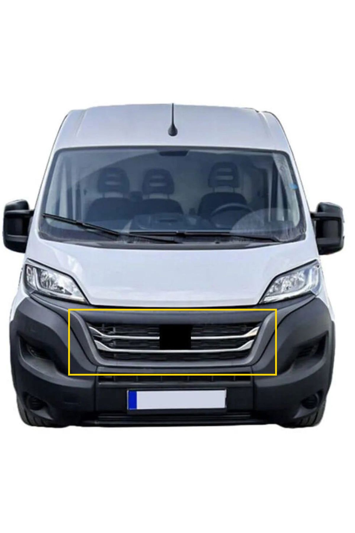 aracımotoaksesuar Fiat Ducato Krom Ön Panjur (3 Parça Paslanmaz Çelik) - 2022-2024