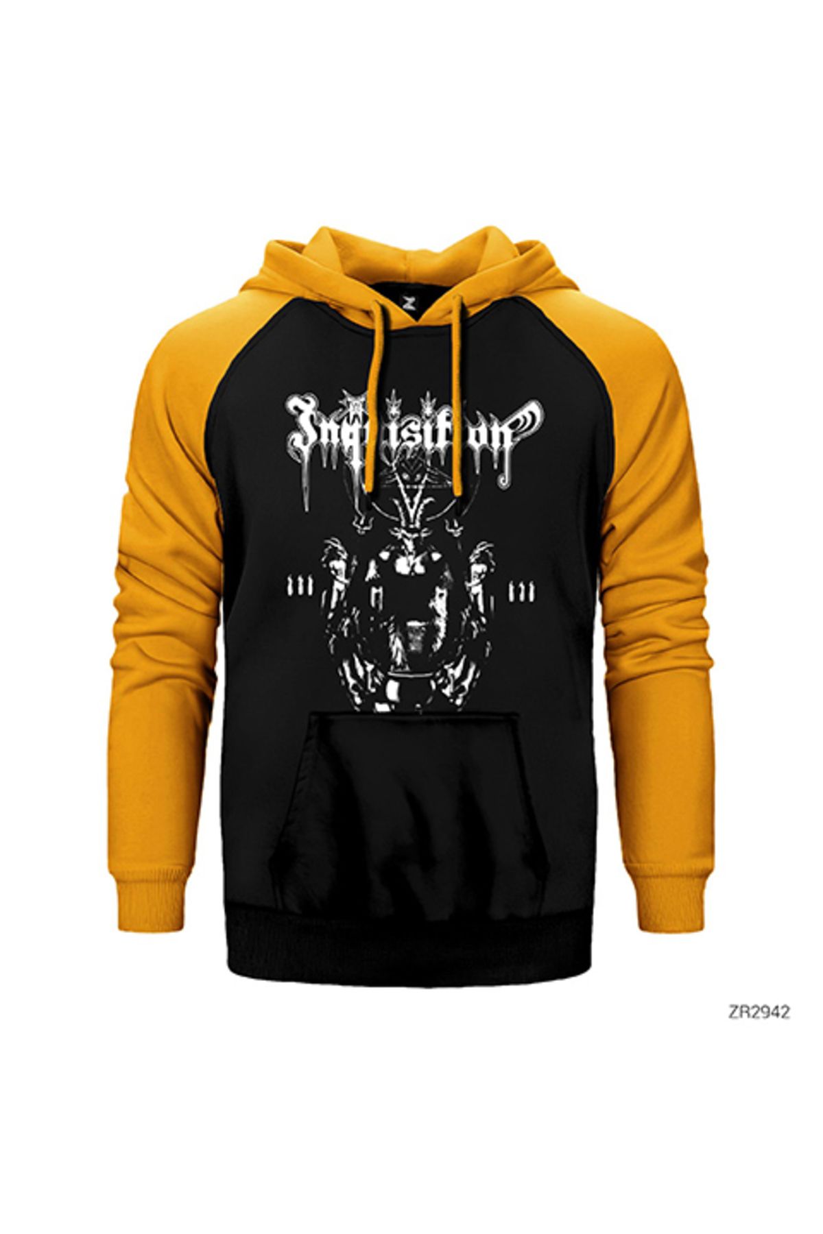 Z zepplin Inquisition Sarı Renk Reglan Kol Kapşonlu Sweatshirt