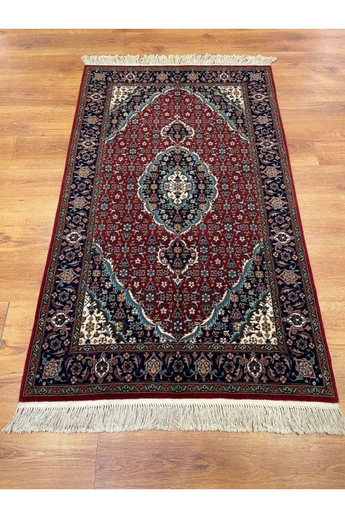 Handmade Kirman Yününden El Dokuma İran İsfahan Halısı (93x155 cm, 1.44 m²)