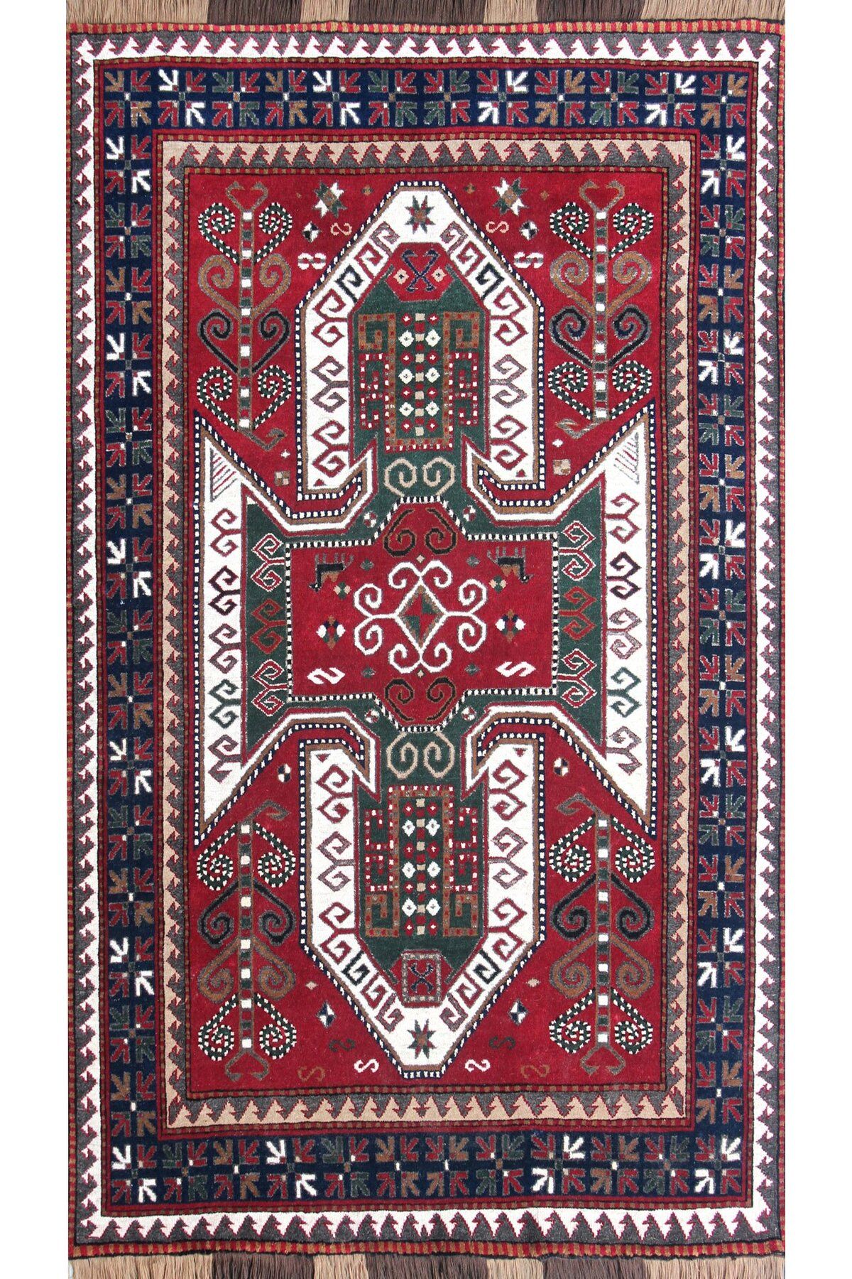 Handmade El Dokuma Yün Kars Halı (123x177 cm, 2,18 m²)