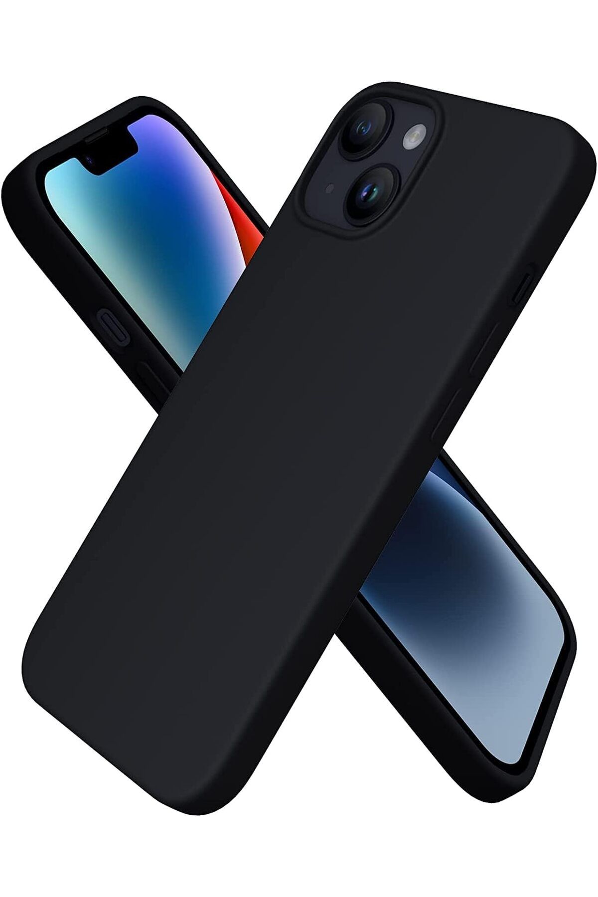 STOREMAX lbstorex iPhone 14 Plus Kılıf 6.7 ile Uyumlu, İnce Sıvı Silikon 3 Katmanlı Tam Kaplamalı Yumu
