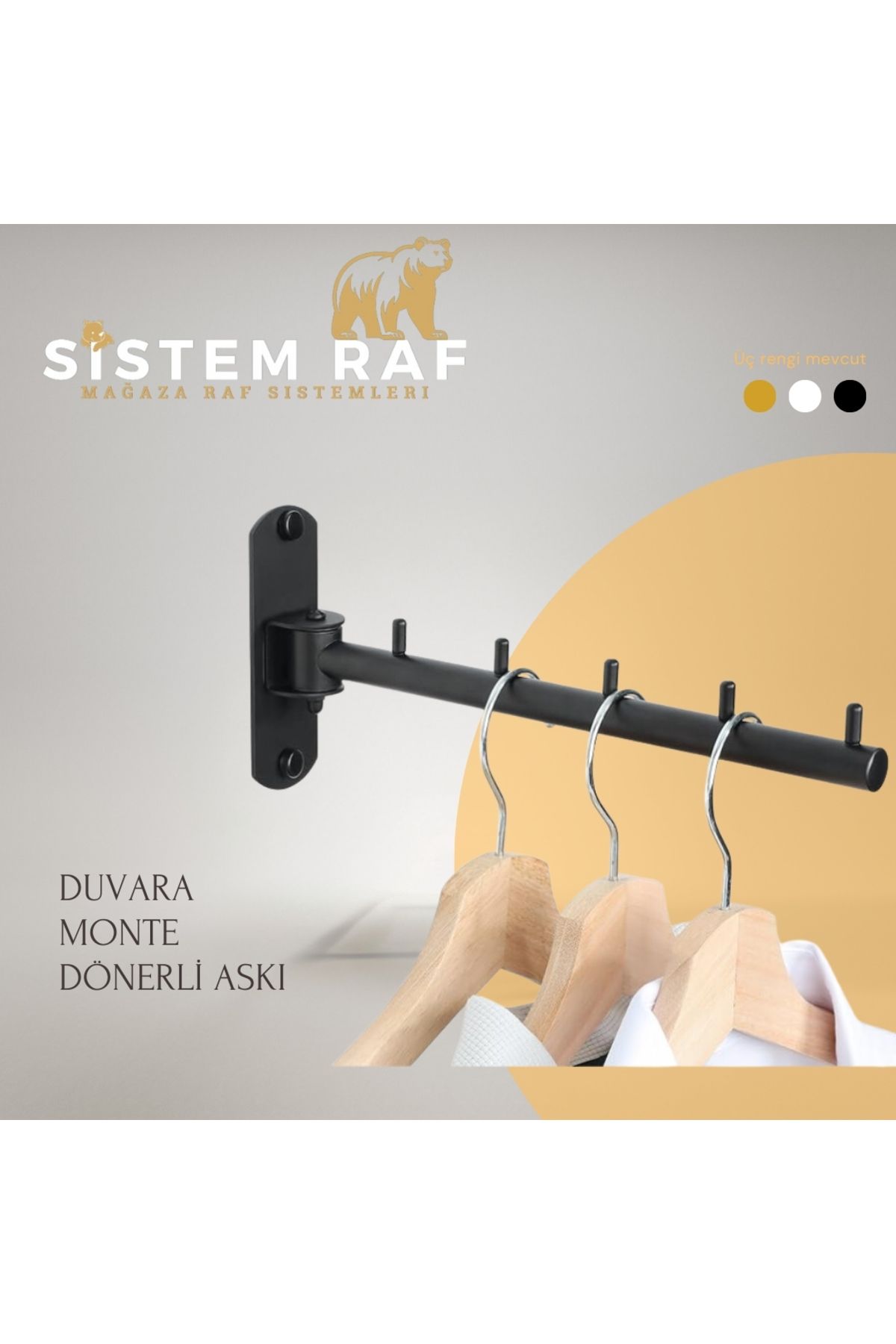 sistem raf Duvara Monte Dönerli Askılık