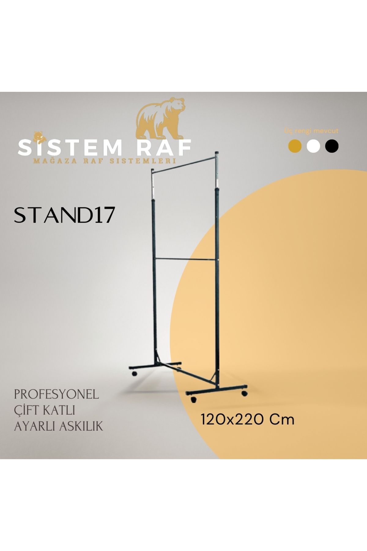 sistem raf Profesyonel Çift Katlı Askılık