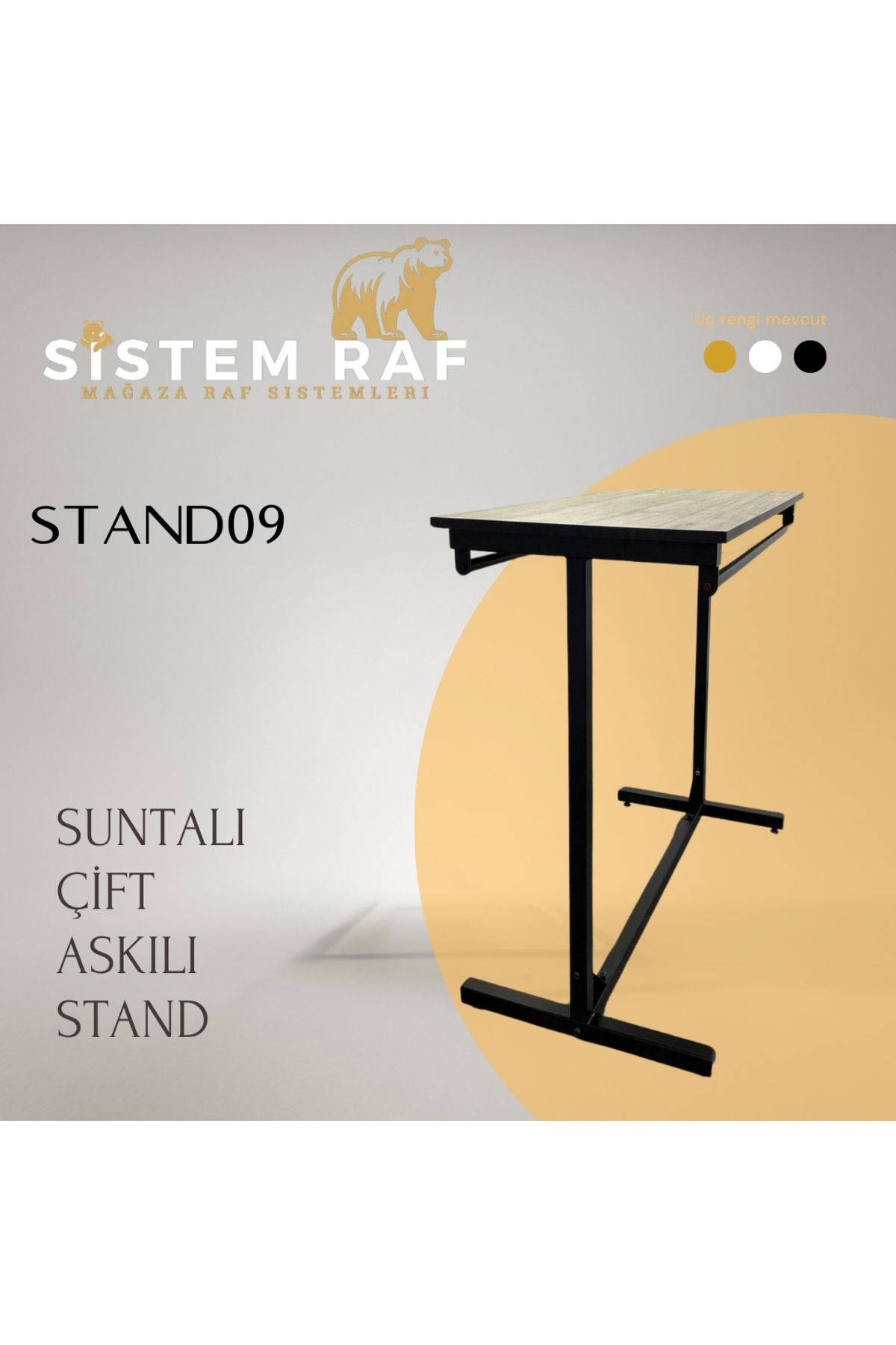 sistem raf Suntalı T Masa ve Askılık