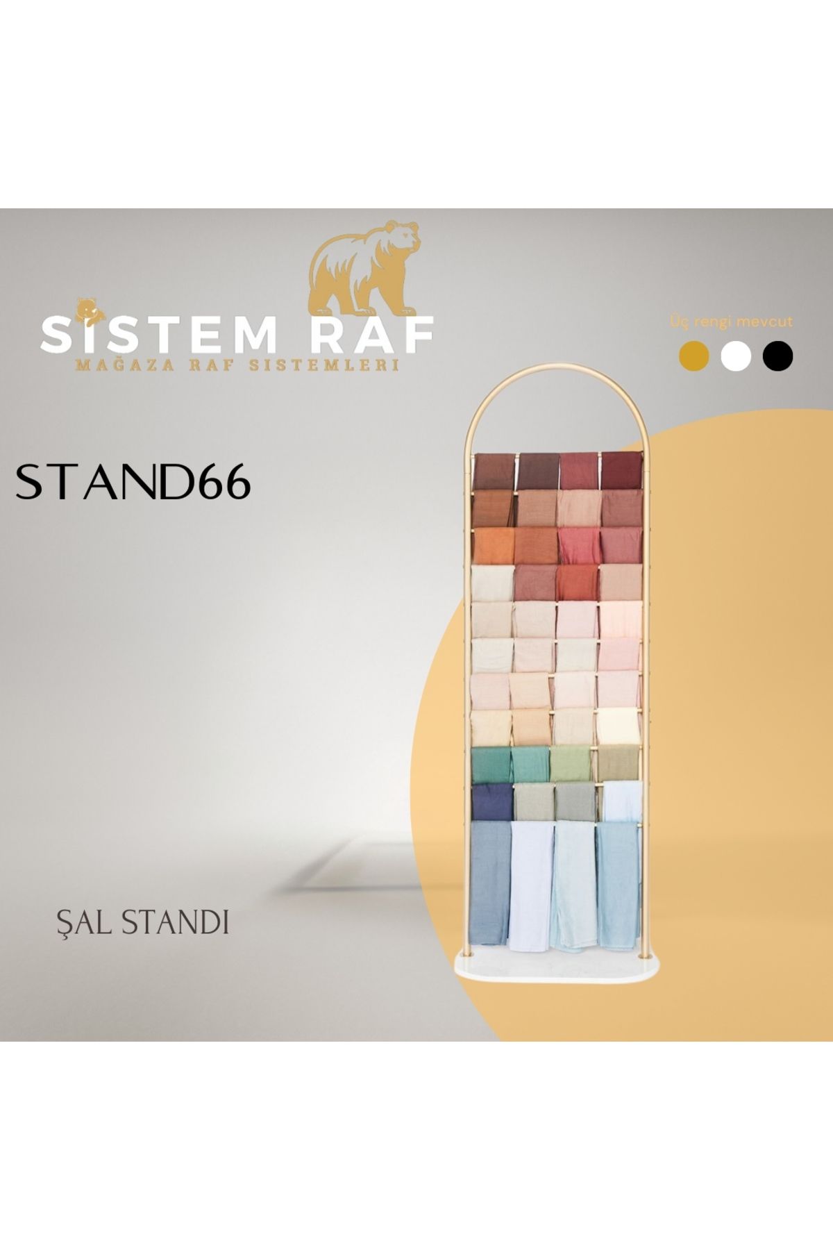 sistem raf Şal Askılığı - Şal ve Eşarp Standı