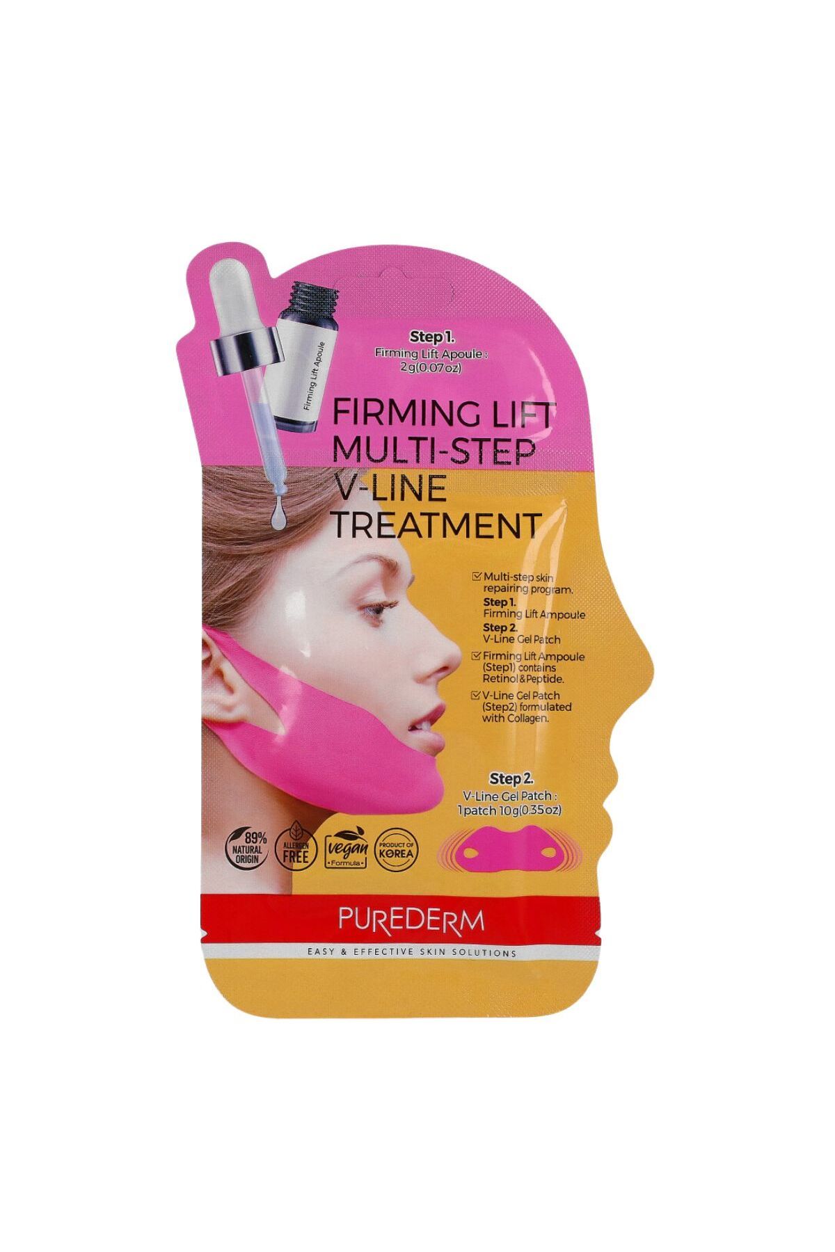 Purederm - Multi Step V-line Tratament De Fermitate În 2 Trepte Pentru Bărbie Și Maxilar, 2g + 8g - One Size