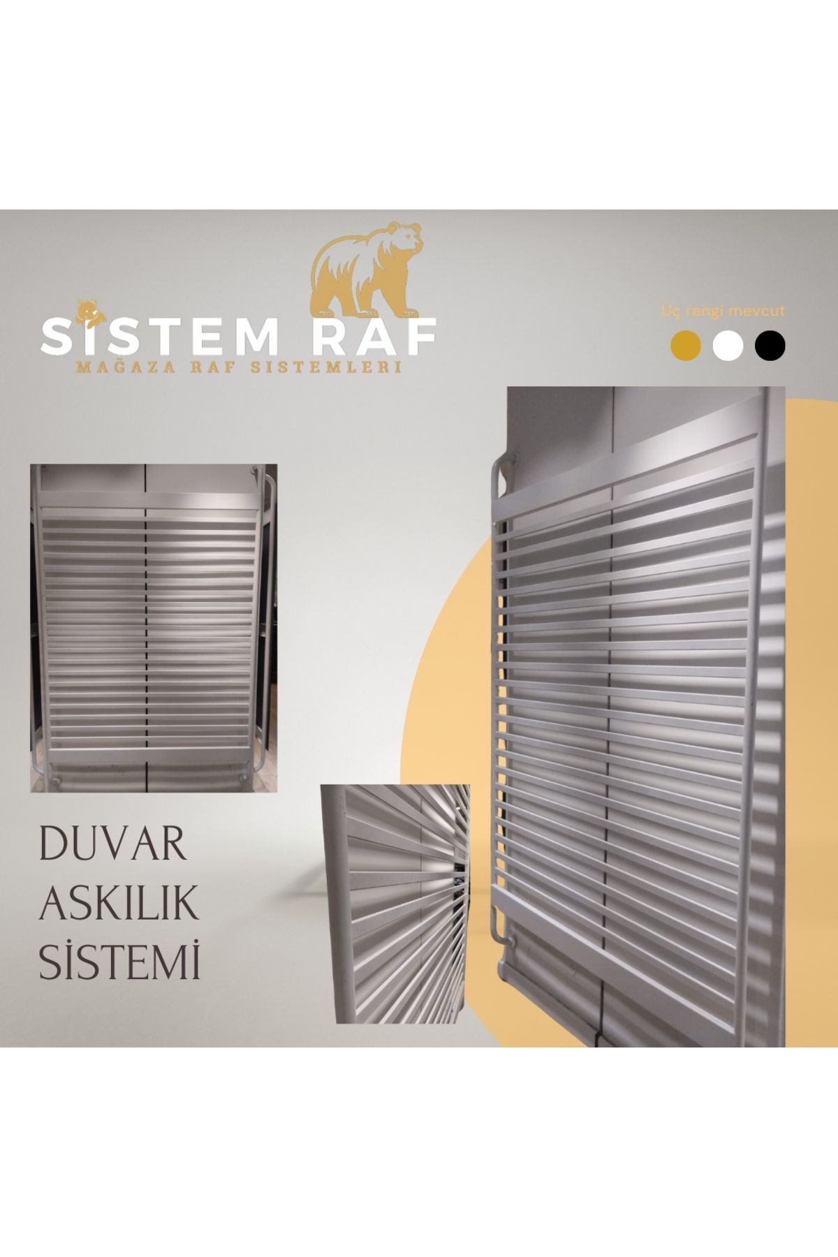 sistem raf Duvar Bağlantılı 30*10 Askı Sistemi M2