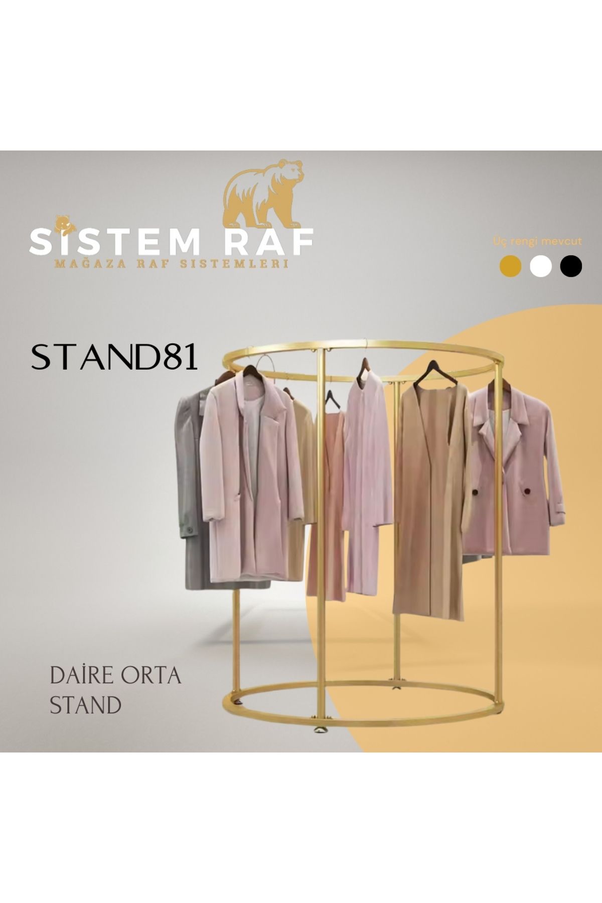 sistem raf Daire Askılık - Orta Stand