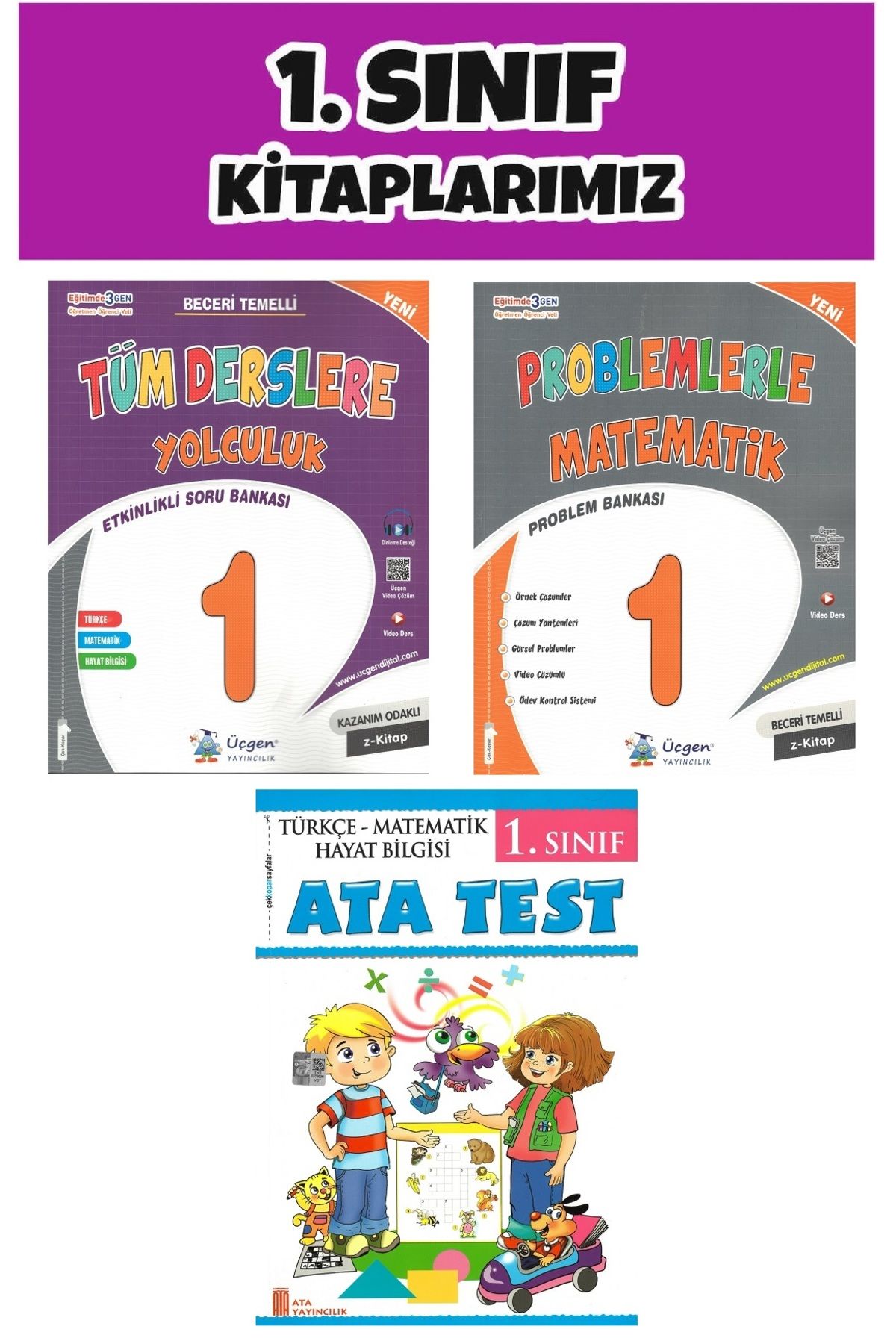 Üçgen Yayıncılık Üçgen 1.Sınıf 2.Dönem Tüm Derslere Yolculuk-Problemlerle Matematik-Ata Test