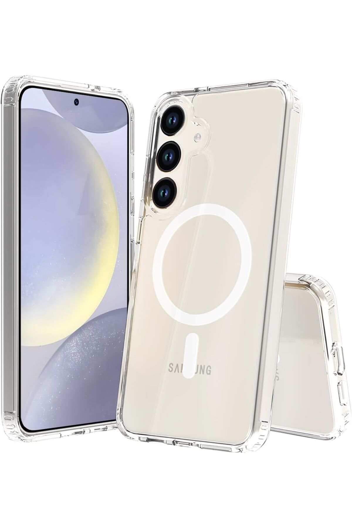 STOREMAX cmllashop LABS Galaxy S24 Plus ile Uyumlu (6.7 İnç) MagSafe Uyumlu Air Hybrid Darbe Emici TPU + PC